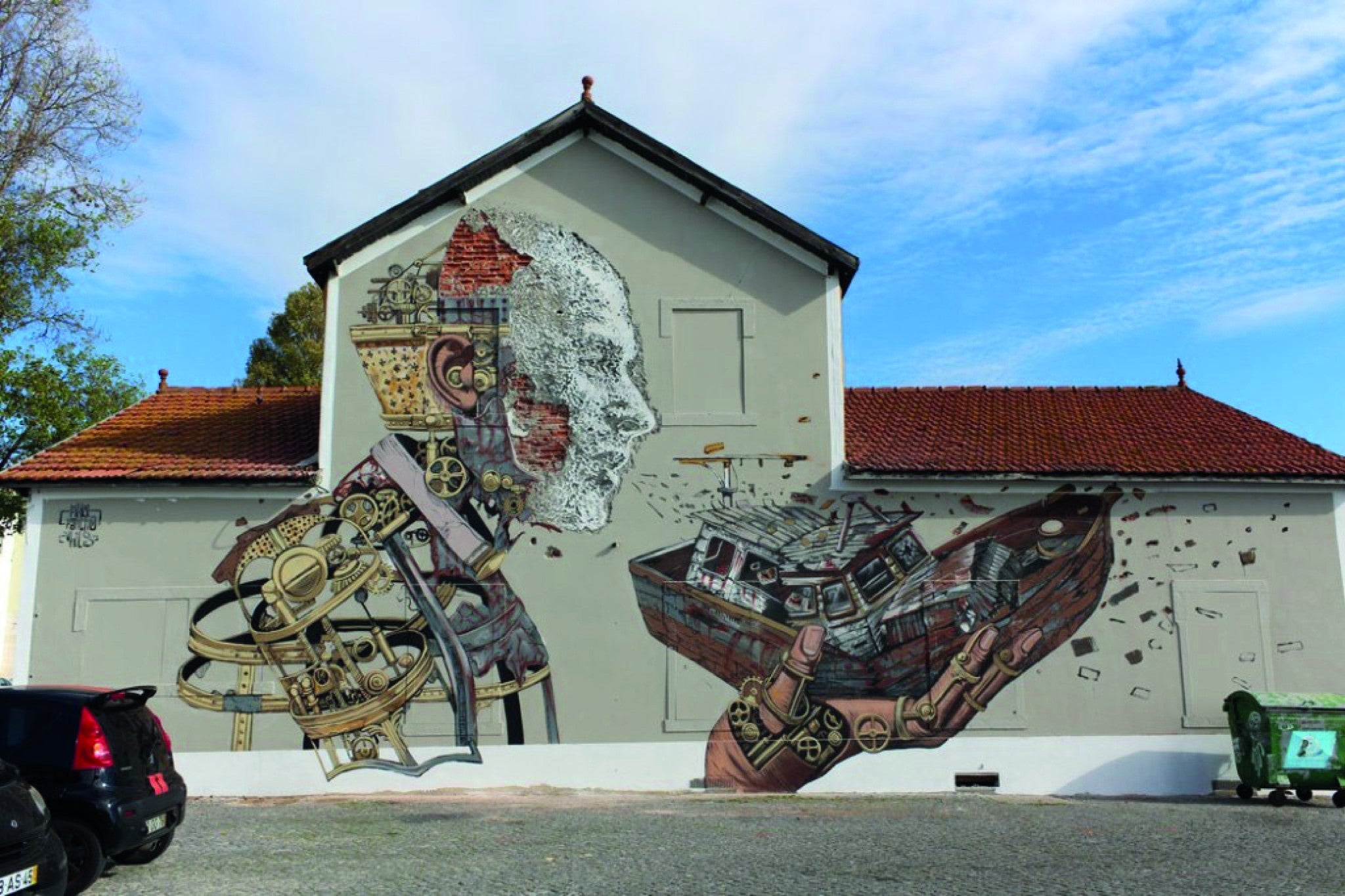 Vhils aka Alexandre Farto - The architect - The Feeting Room
