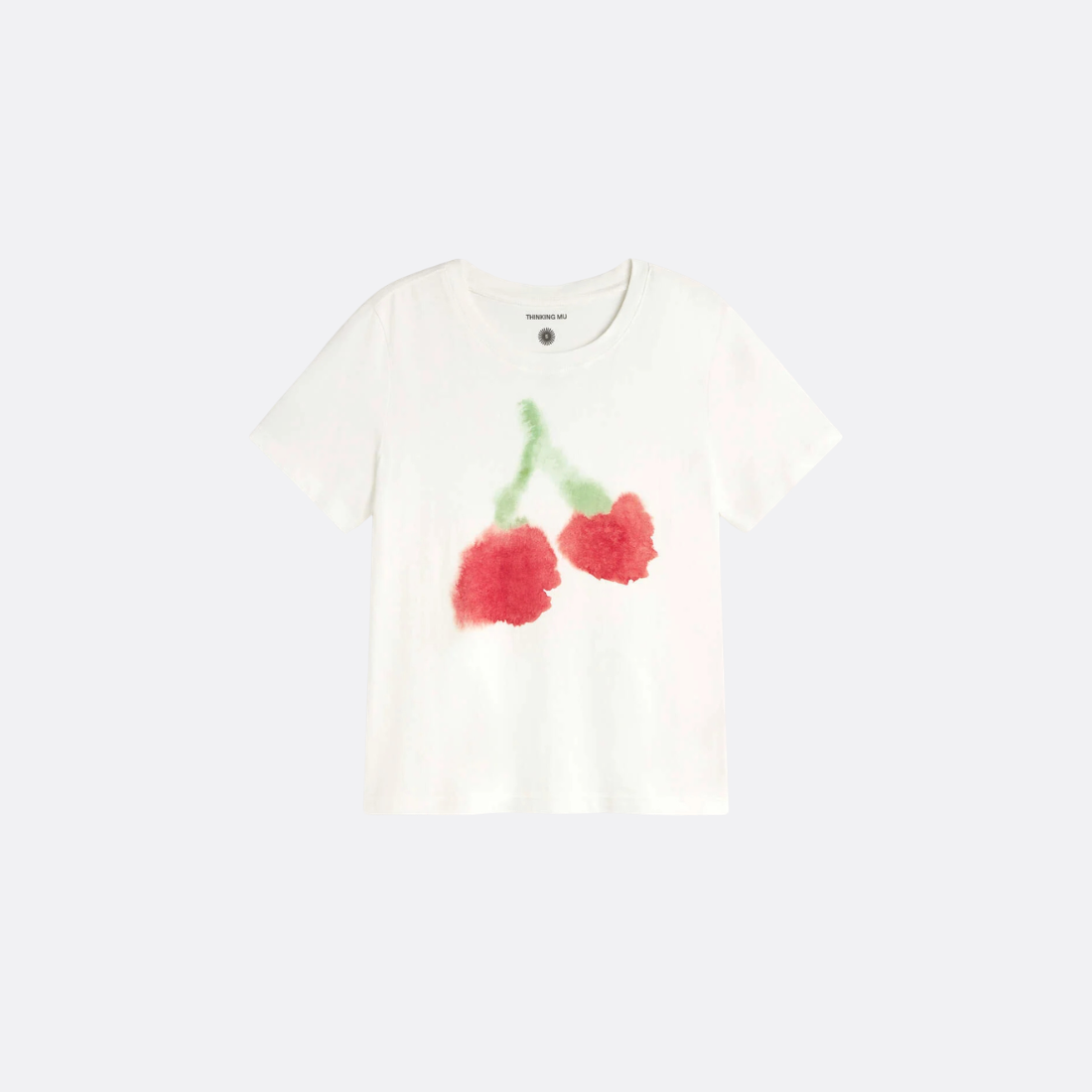 T-Shirt mit verschwommener Kirsche