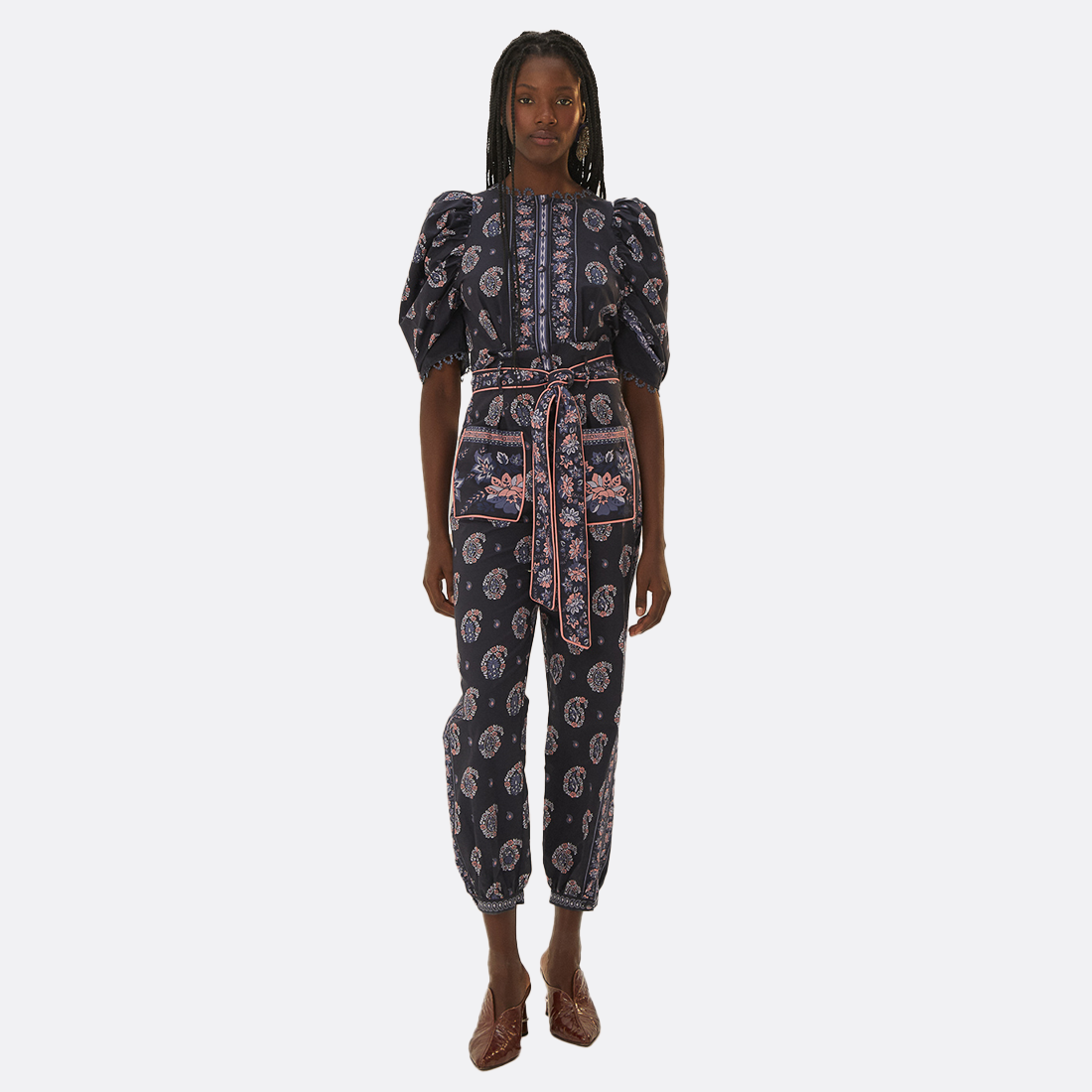 Ayla Blue Short Sleeve Jumpsuit