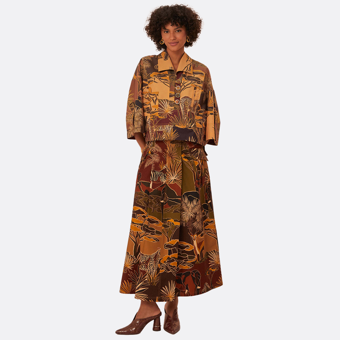 Savana Dream Caramel Utility Blouse