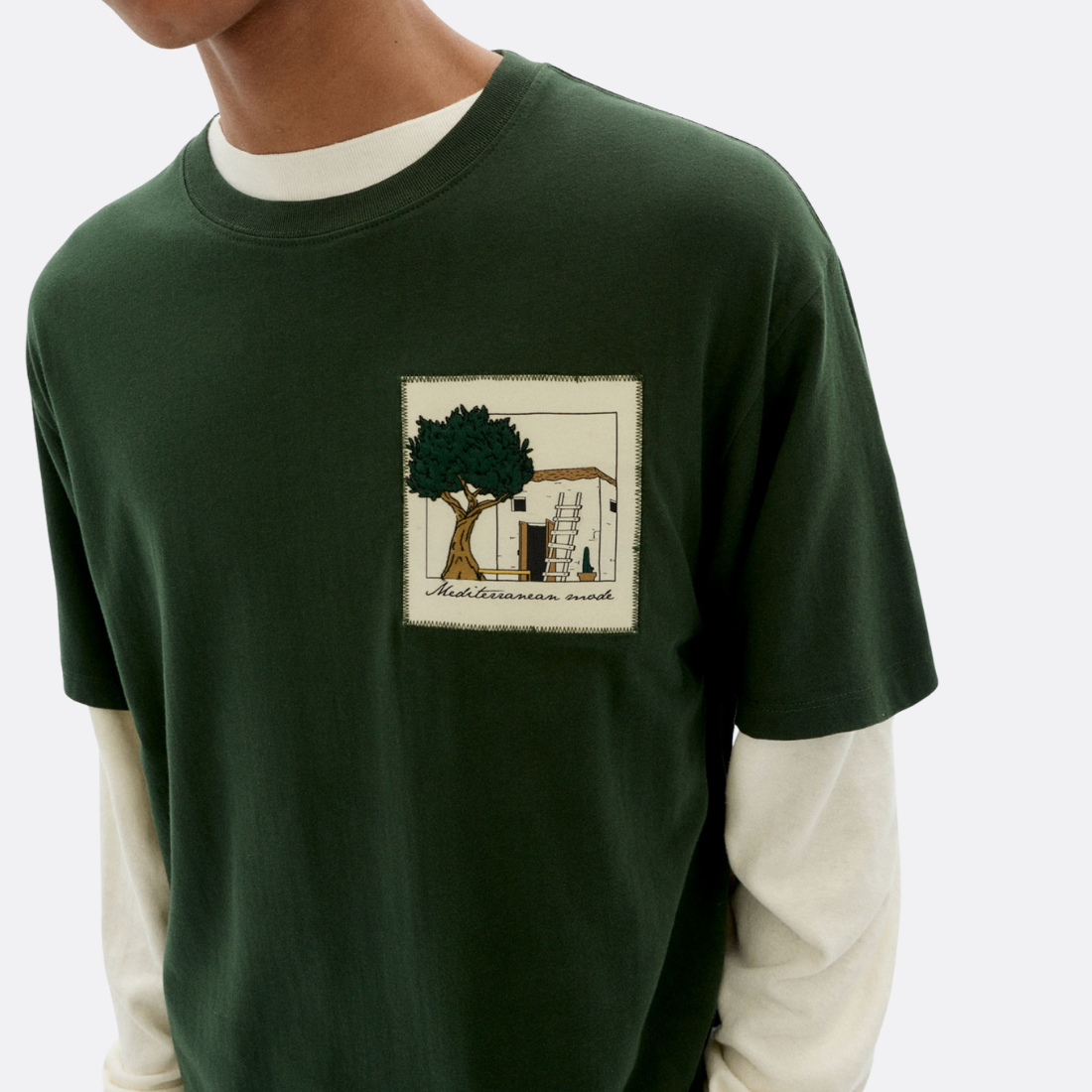 Hausflasche grünes Aaron T -Shirt