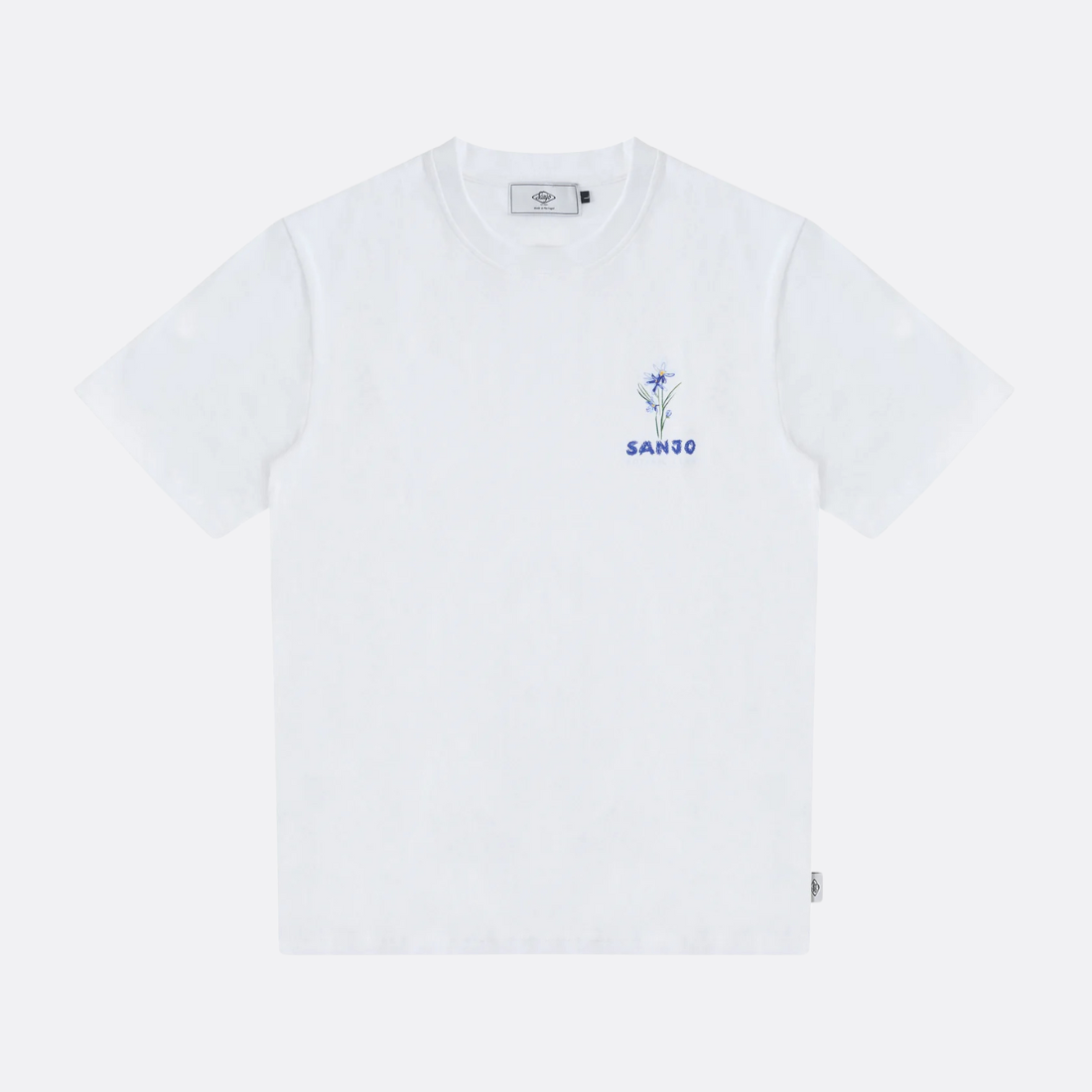 Sanjo Camiseta de estampado de agua floral // blanco