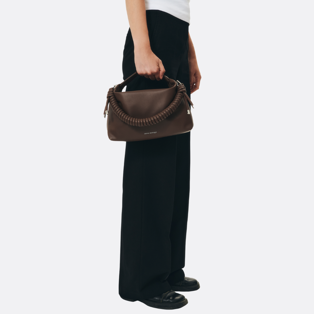<PRODUCTTITLE> in Brown by Olivia Mareque.