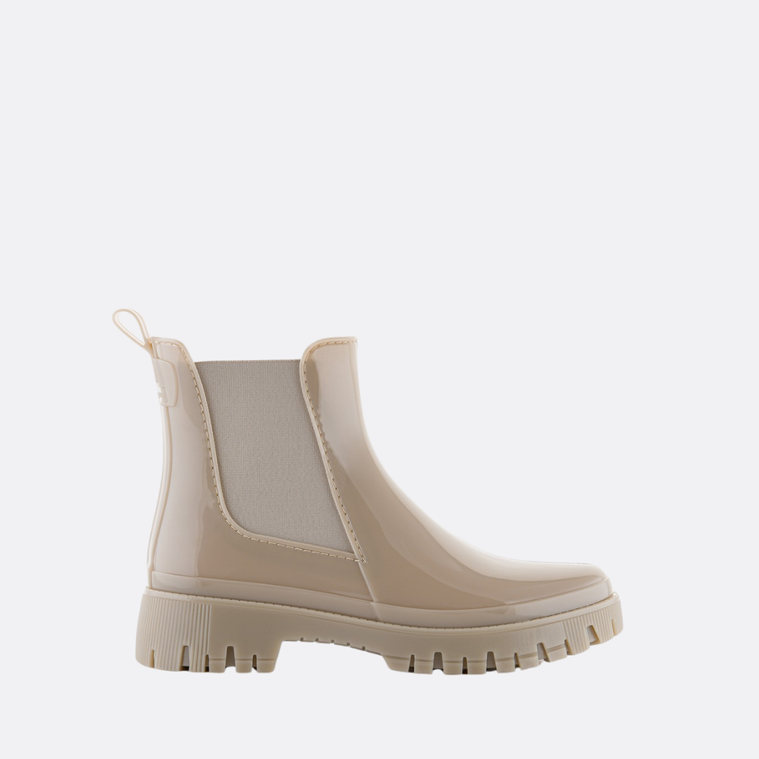 Pfirsicher staubiger Nude Chelsea -Stiefel