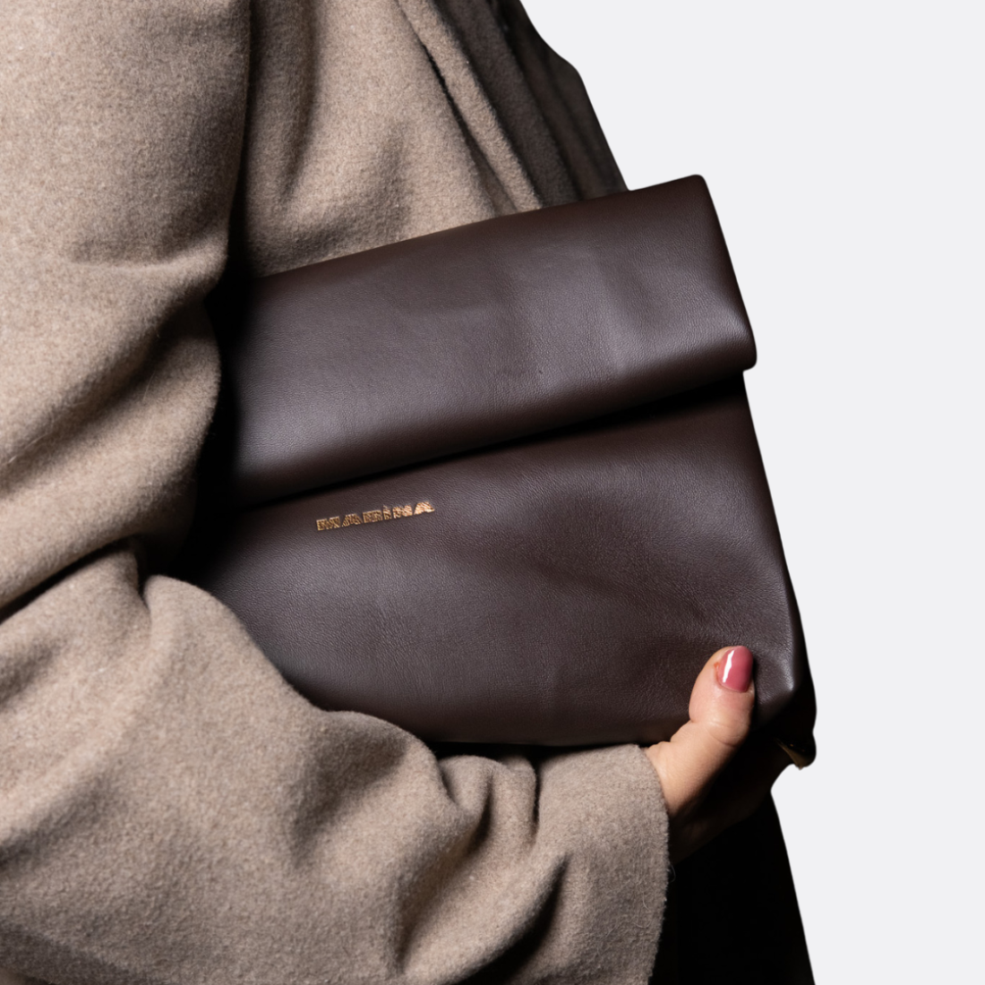 <PRODUCTTITLE> in Brown by Marìna Brand.