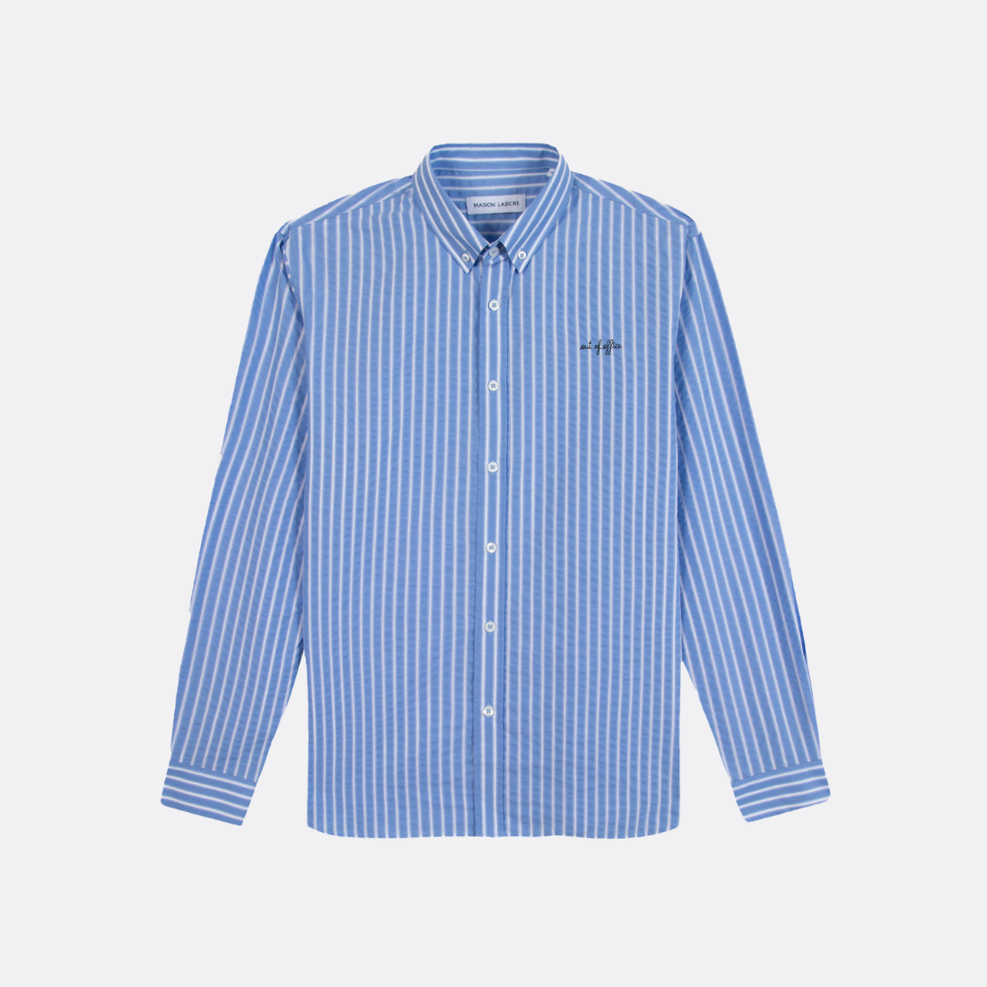 Malesherbes Seersucker Out Of Office Shirt