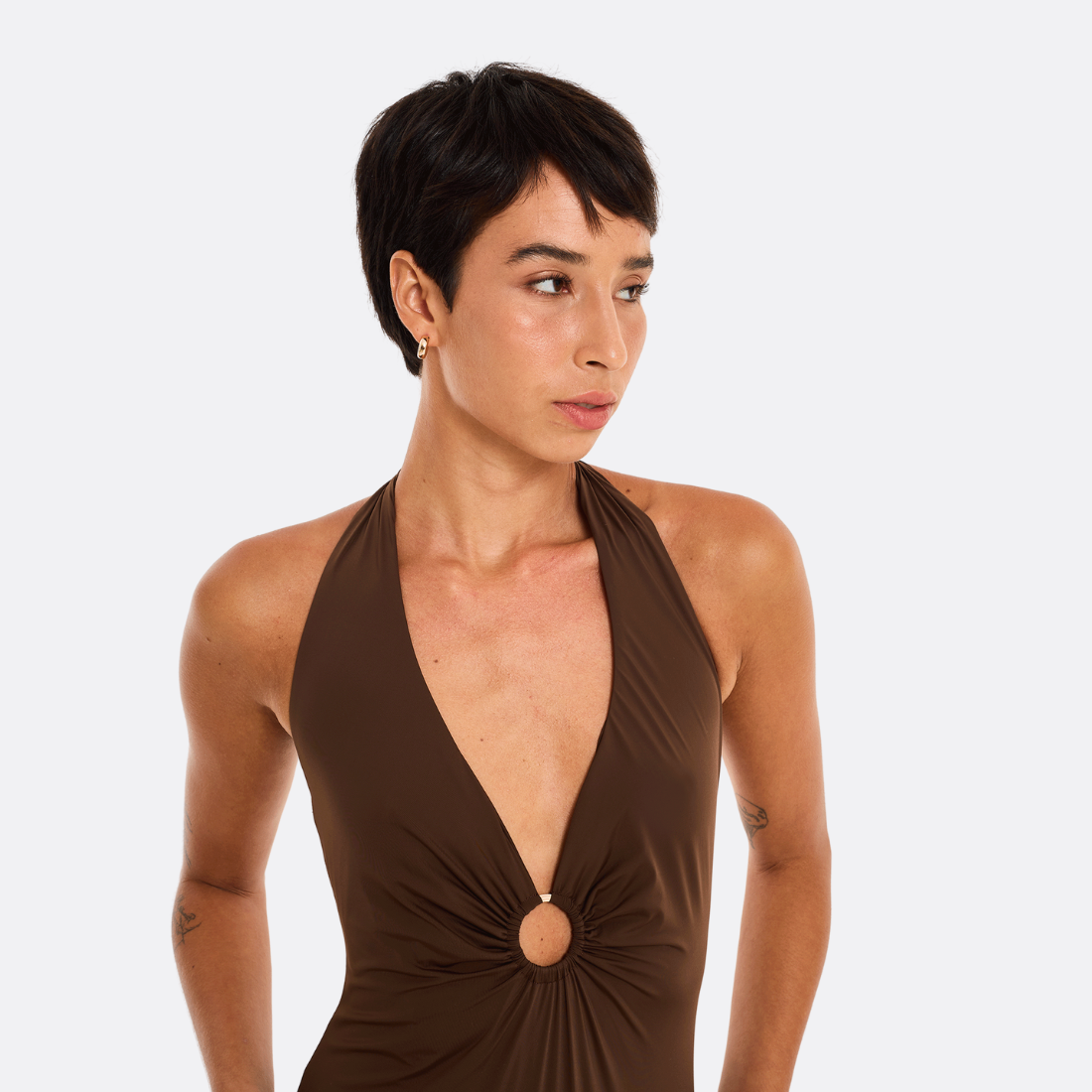 <PRODUCTTITLE> in Brown by Loja 3.