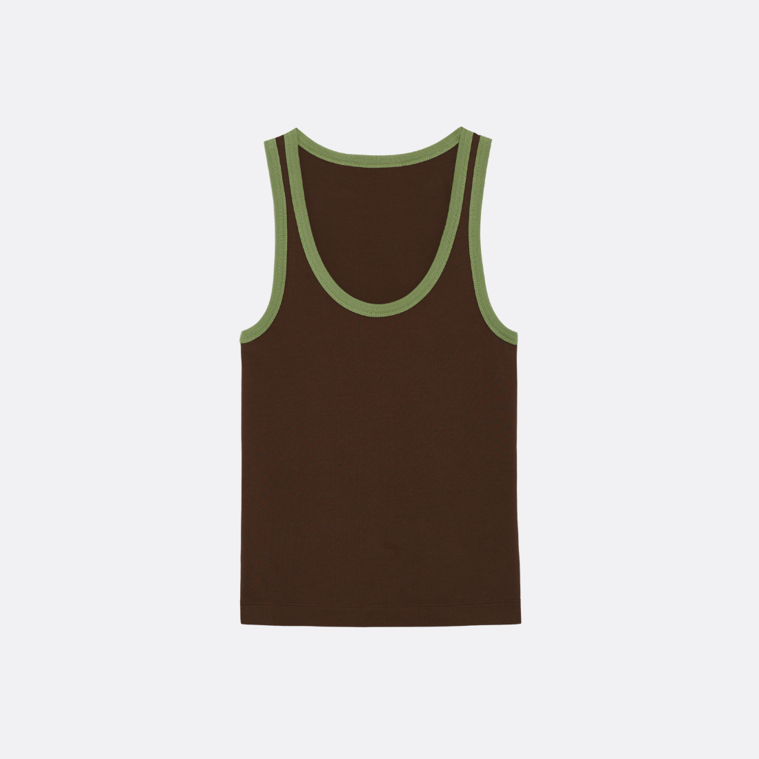 Camiseta sin mangas marrón