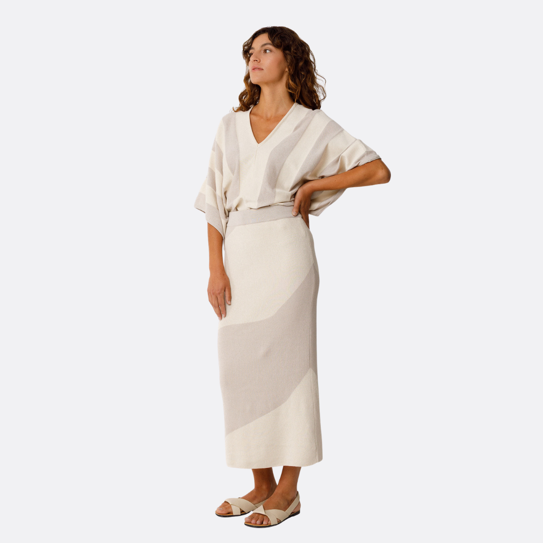 <PRODUCTTITLE> in Beige by SKFK.