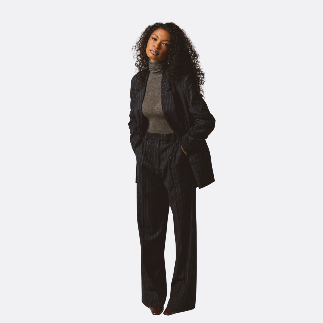 Pantalones a medida Jagger Pinstripe - Army
