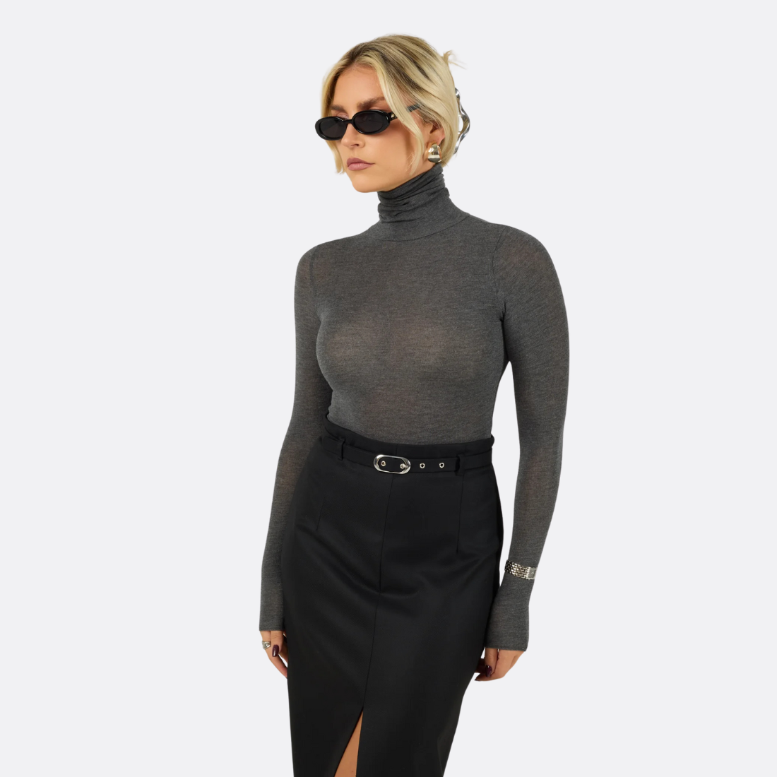 Bodysuit Belle Turtleneck - Gray