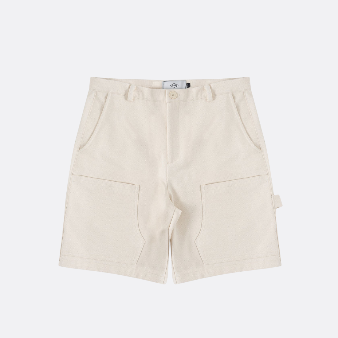 Sanjo Pantalones cortos de detalles de ropa de trabajo // ECRU