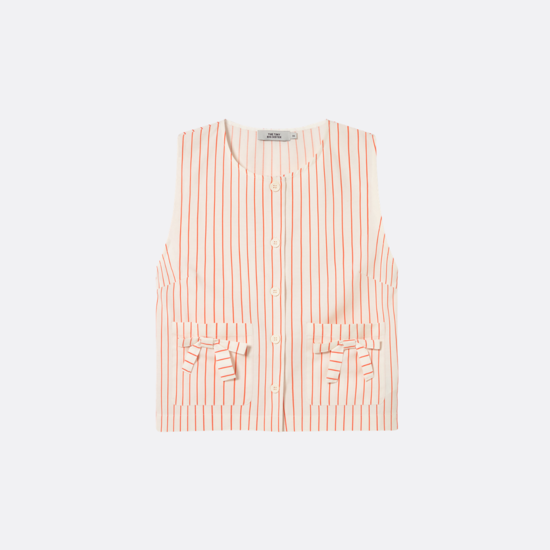 Thin Stripes Bow Vest