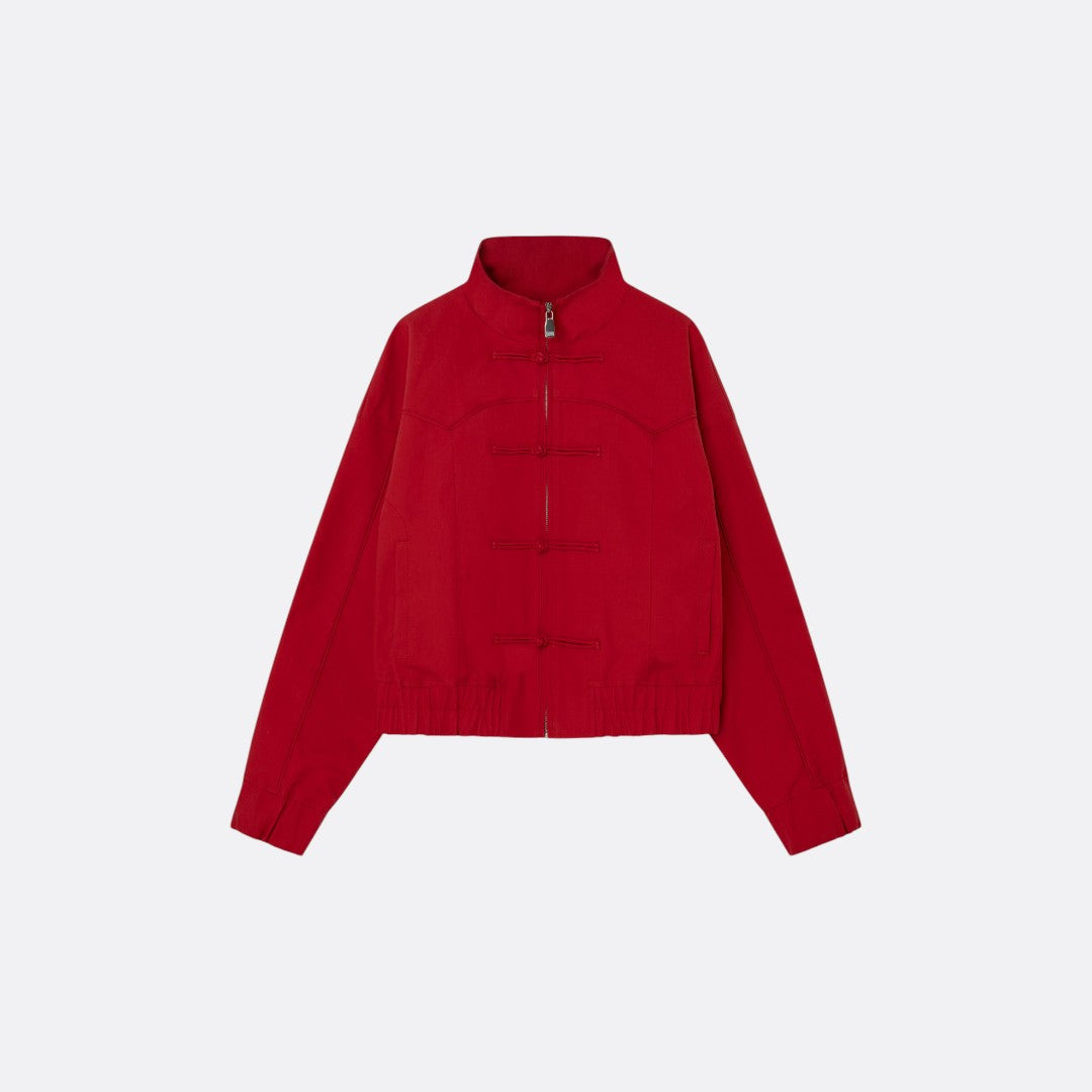 Sylvie Red Bomber Jacket