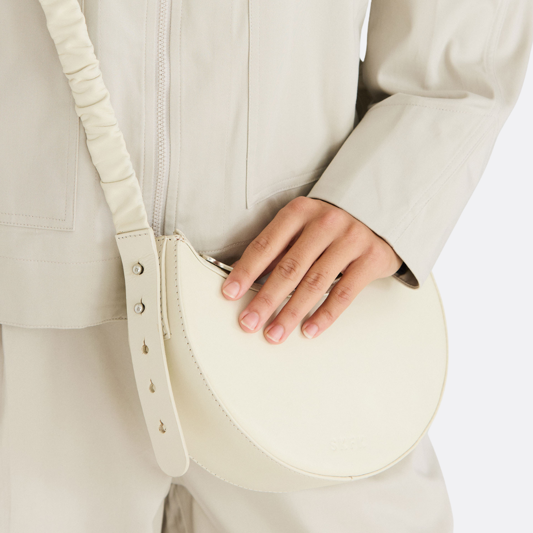 <PRODUCTTITLE> in Beige by SKFK.