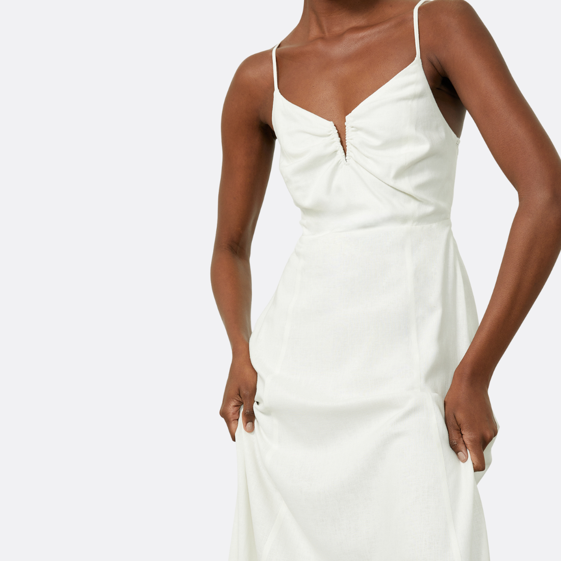 <PRODUCTTITLE> in White by Shoulder.