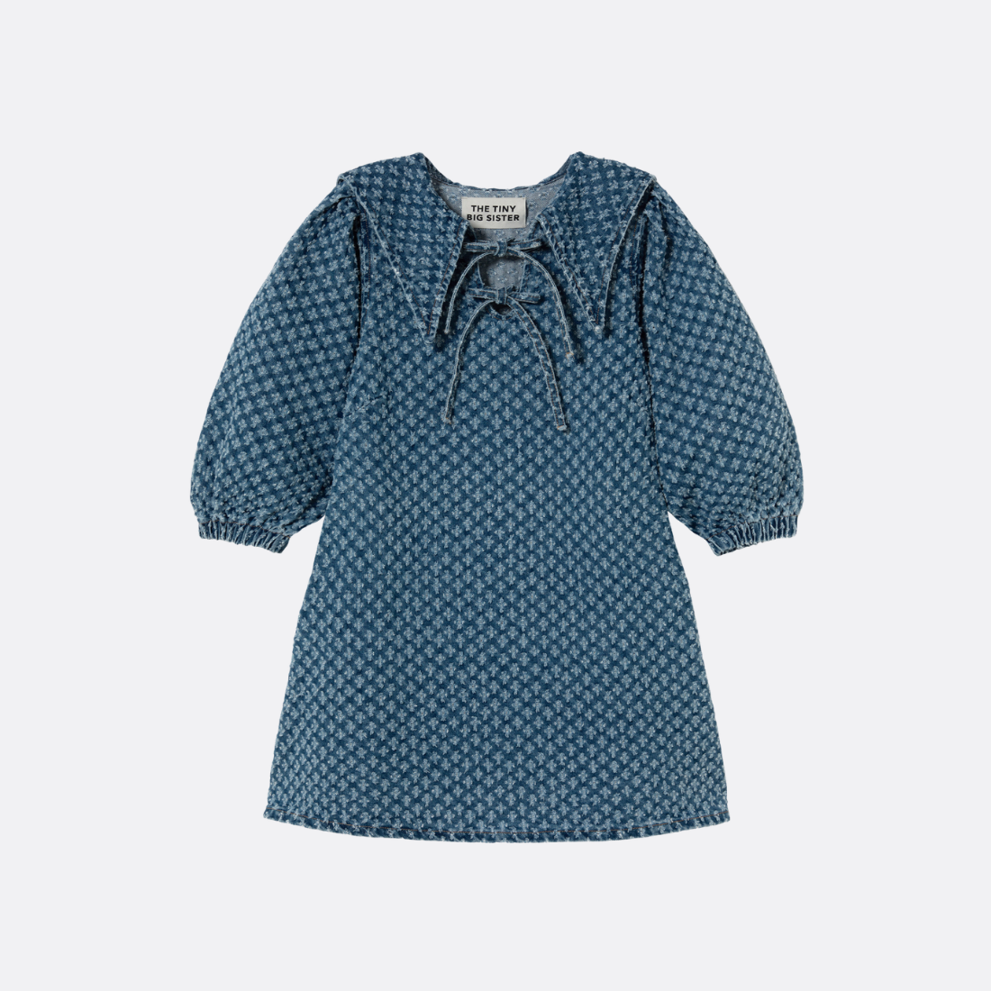 Puff Sleeves Denim Dress