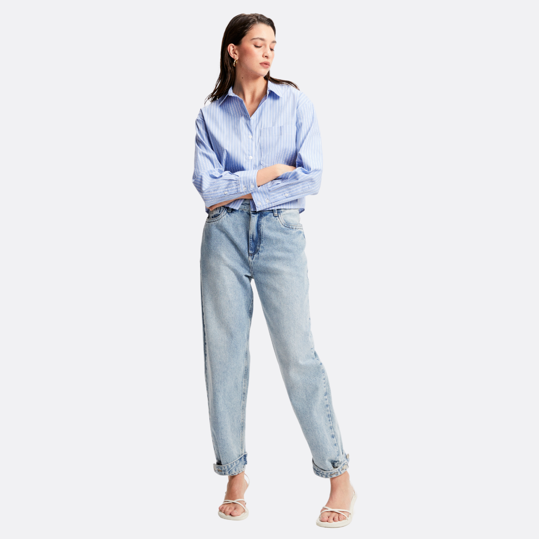 <PRODUCTTITLE> in Blue by Shoulder.