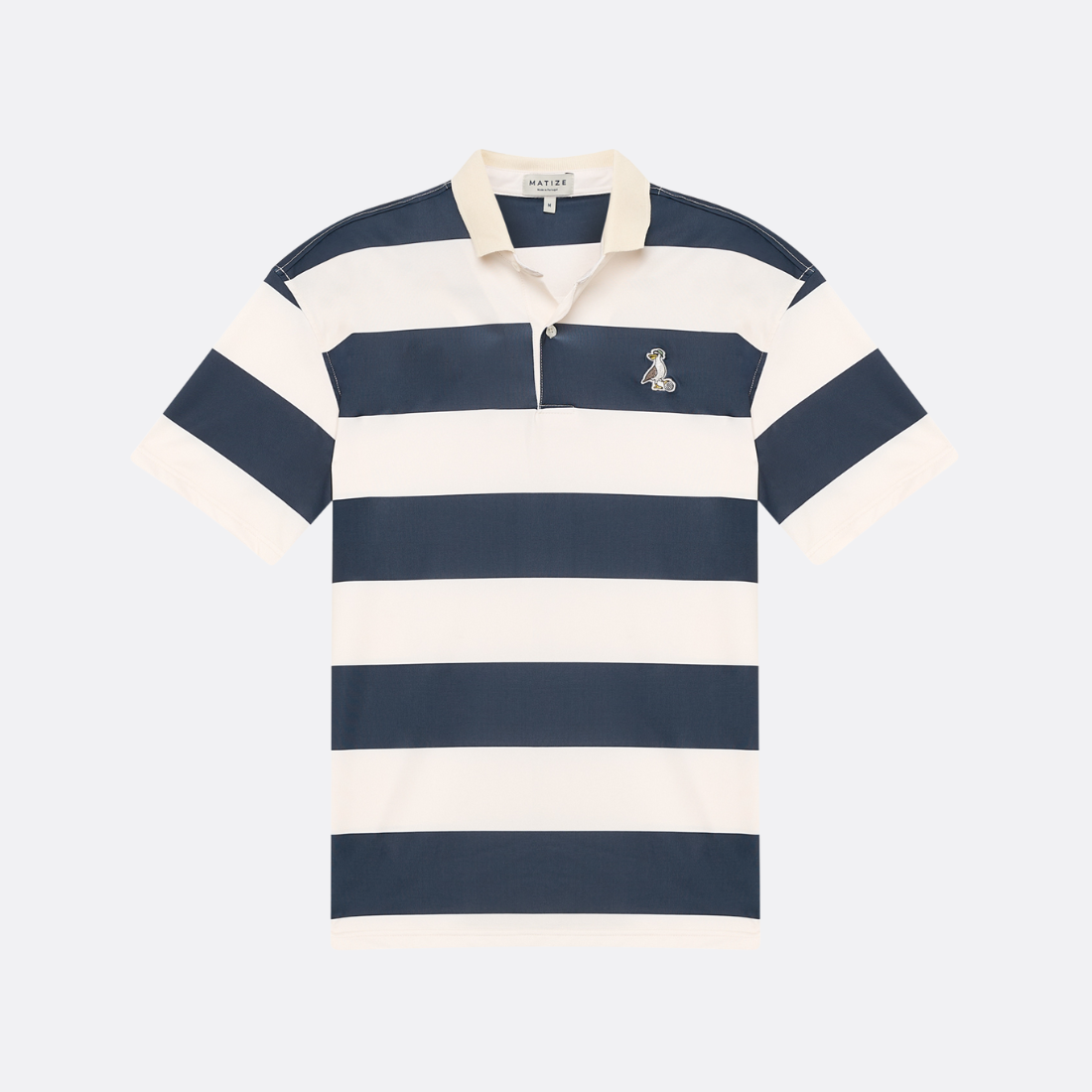 Polo alba rayado