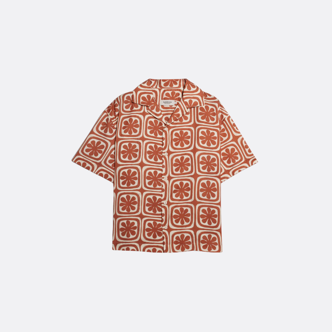 Tiles Shirt Brown