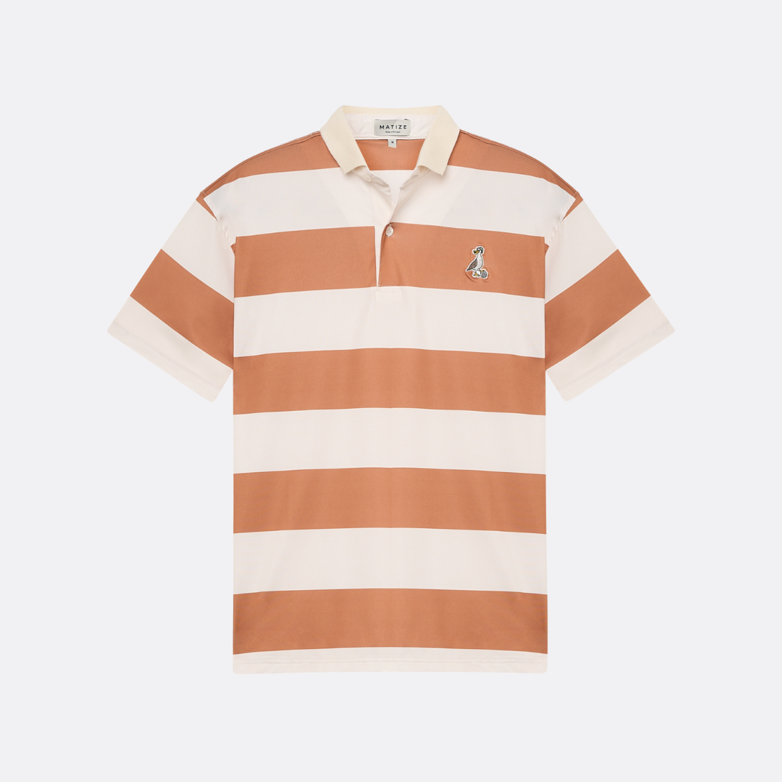 Polo alba rayado