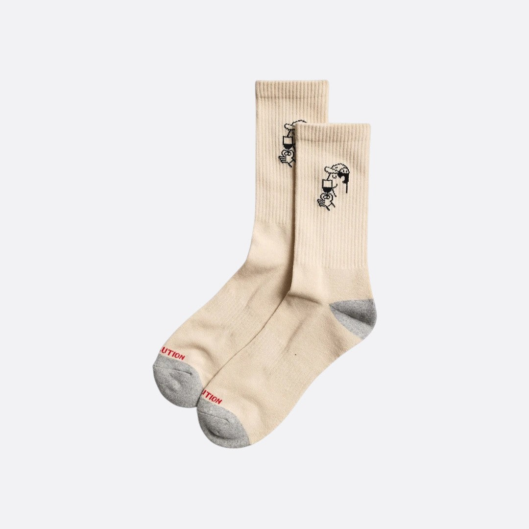 Jaquard Crew Sock