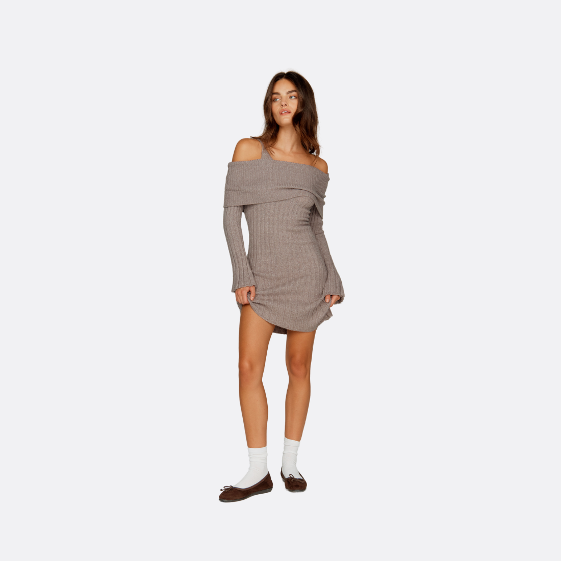 Klobiges Rippenkleid