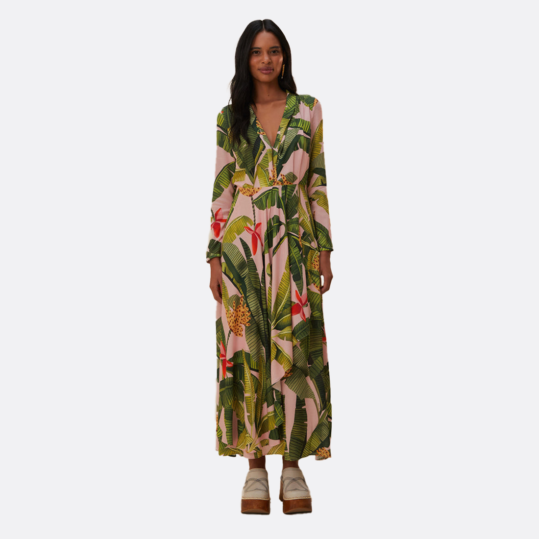 Banana Leaves Maxi Dress