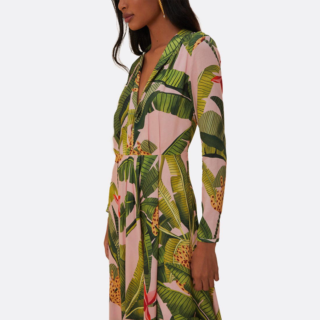 Banana Leaves Maxi Dress