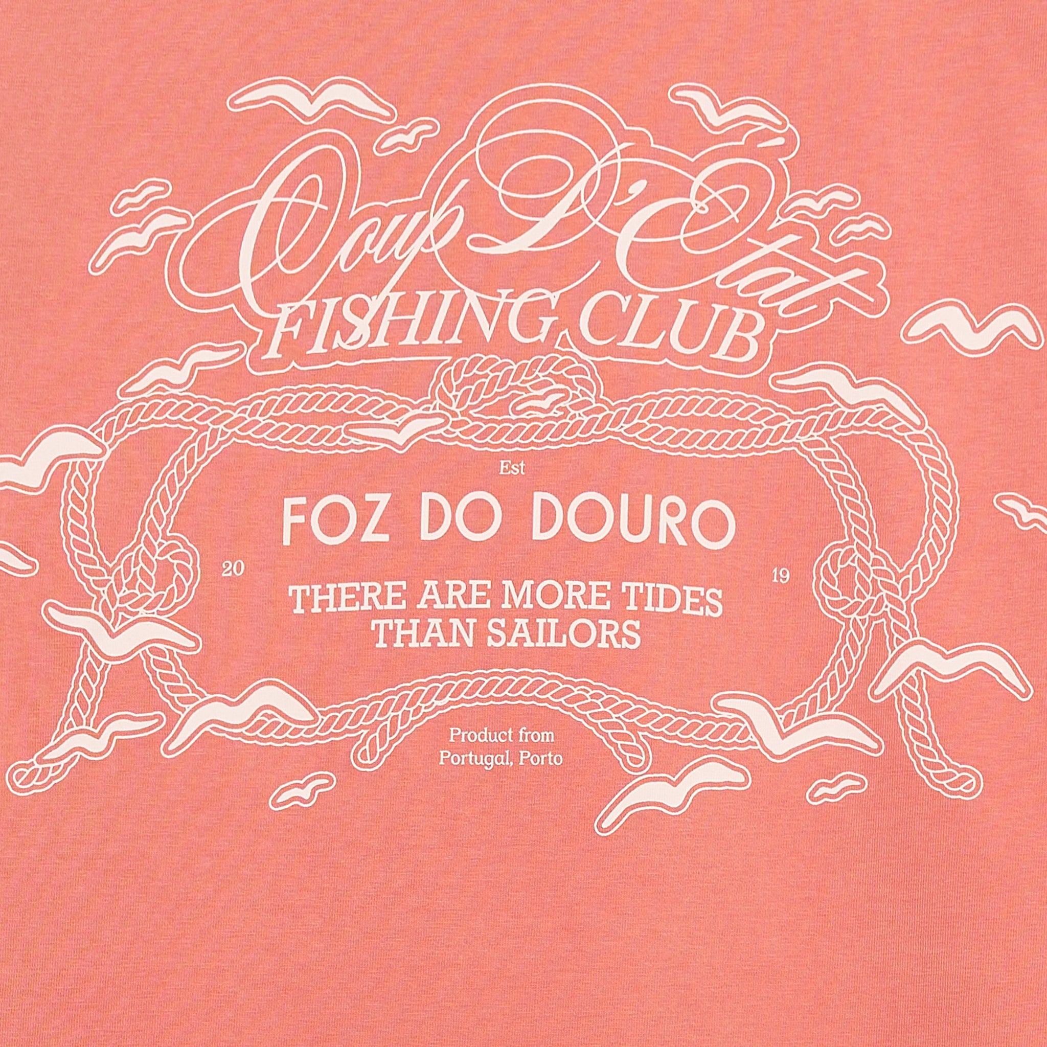 Foz do Douro tee rose whased