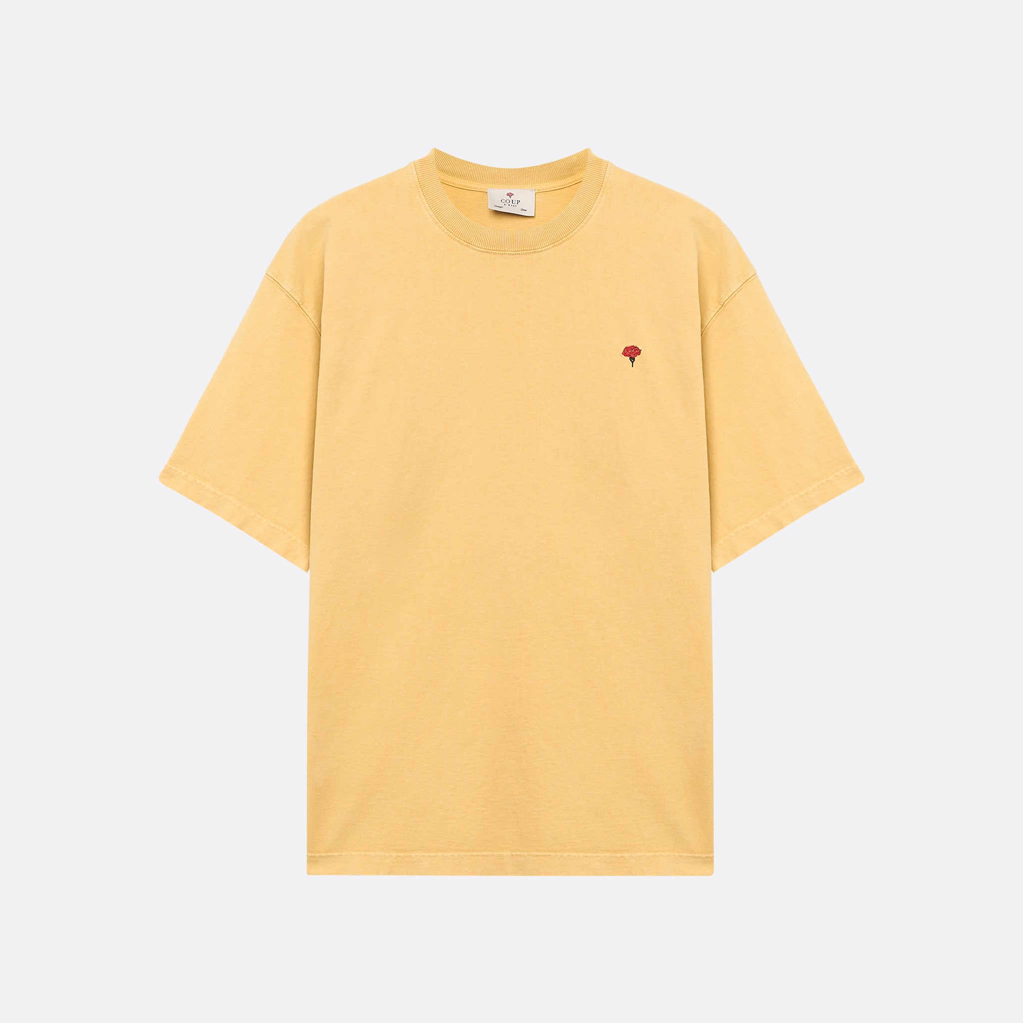 Label Tee Yellow Whased