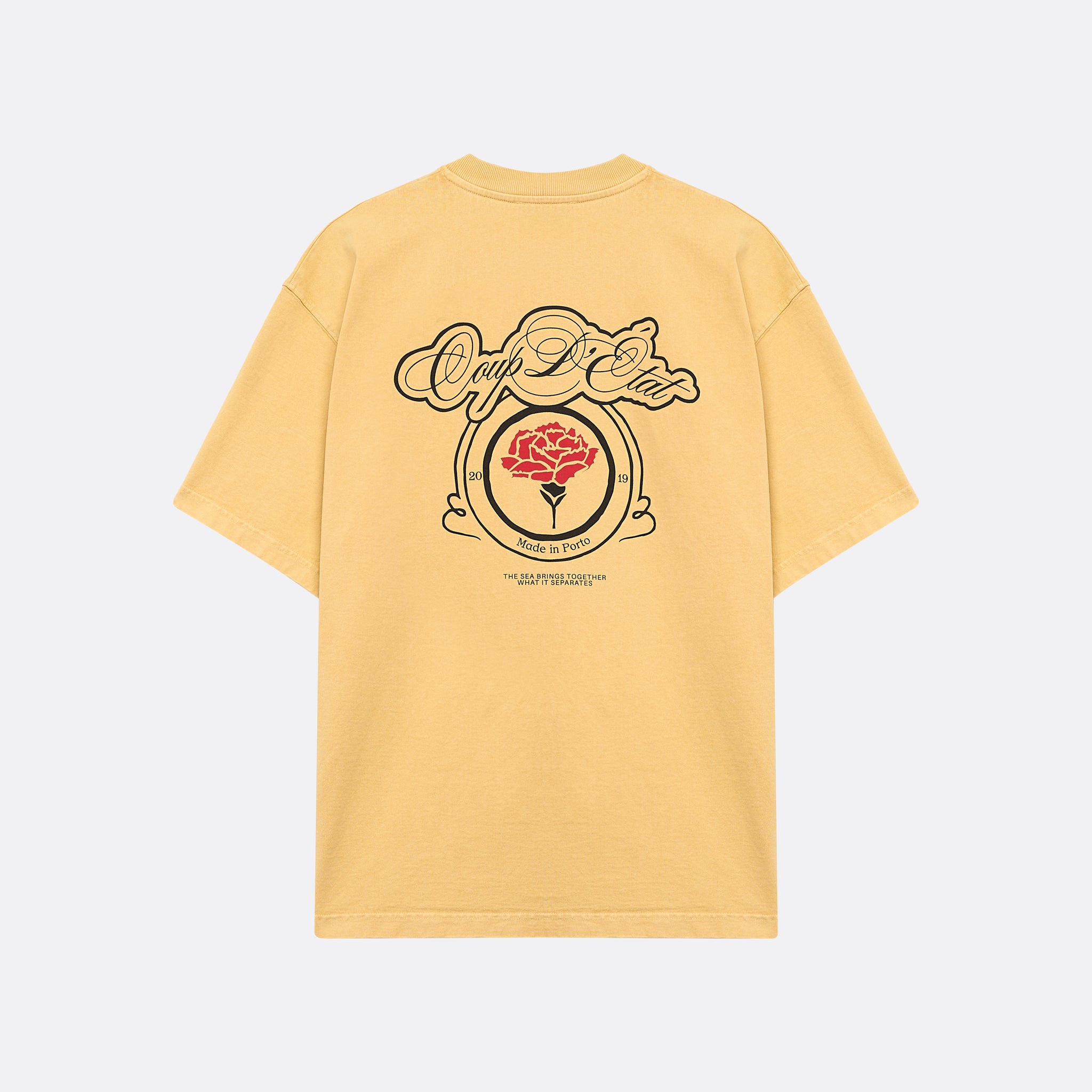 Label Tee Yellow Whased
