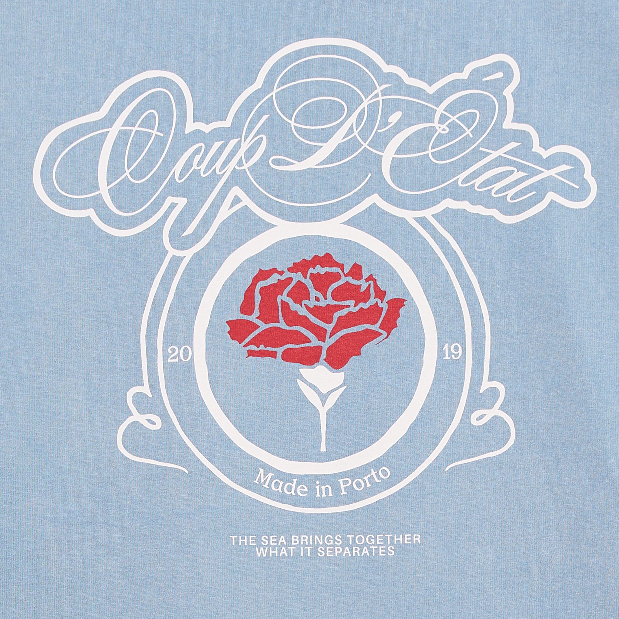 Label Tee Blue Whashed