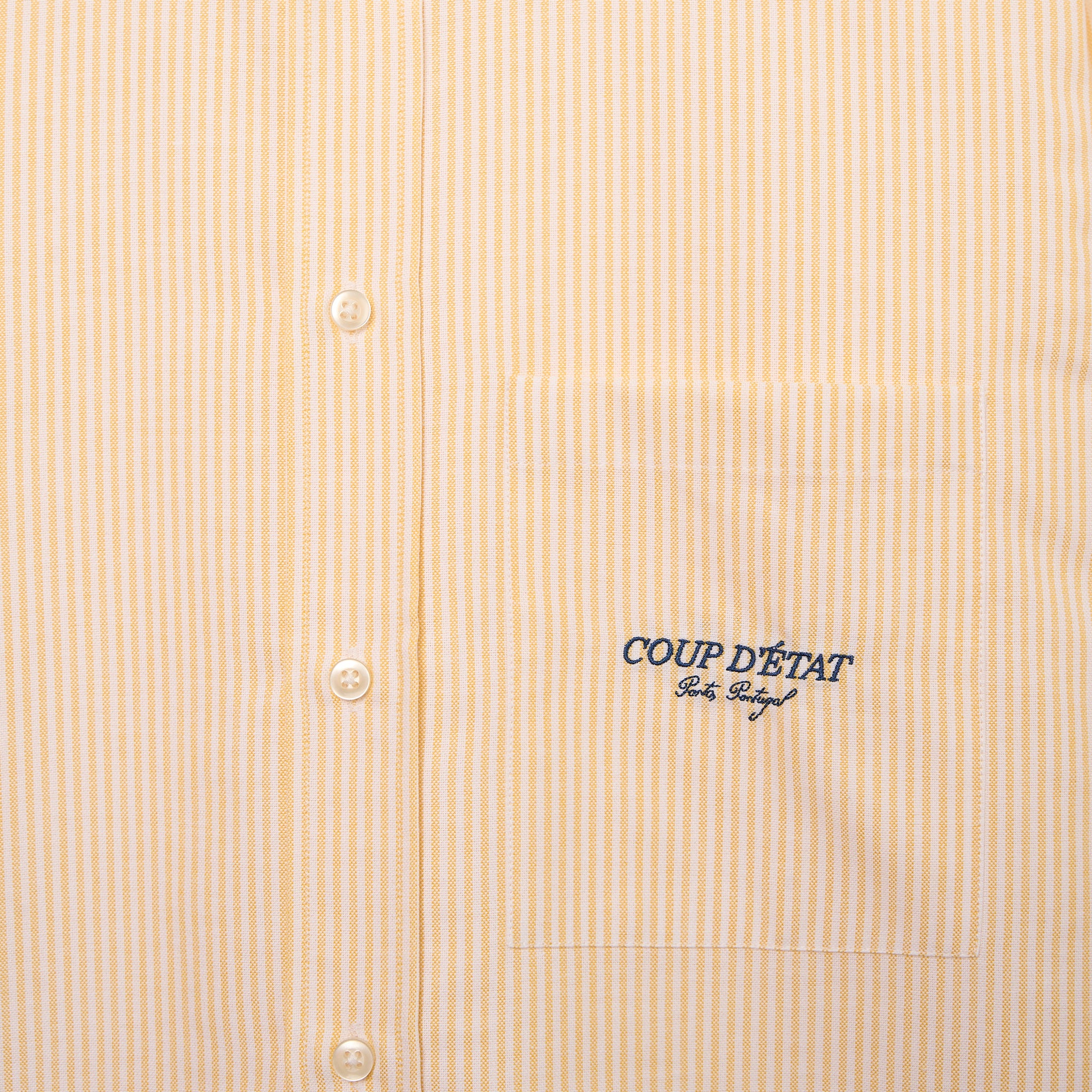 Chemise de poche jaune rayée