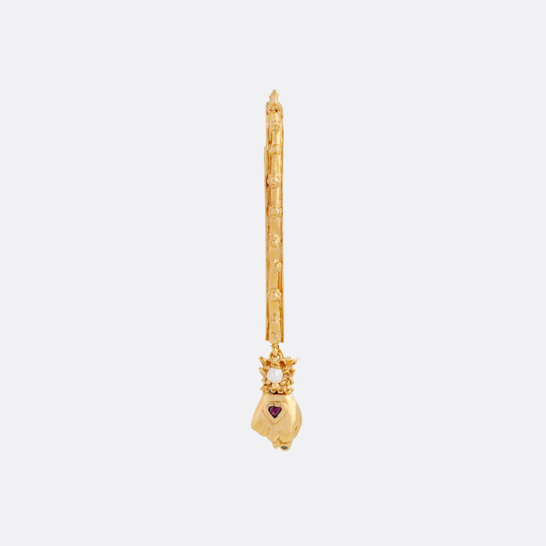 Oval Hoop L With Luchy Fig