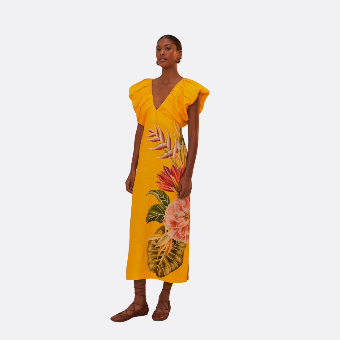 Vestido Midi Sem Mangas Despertar de Primavera