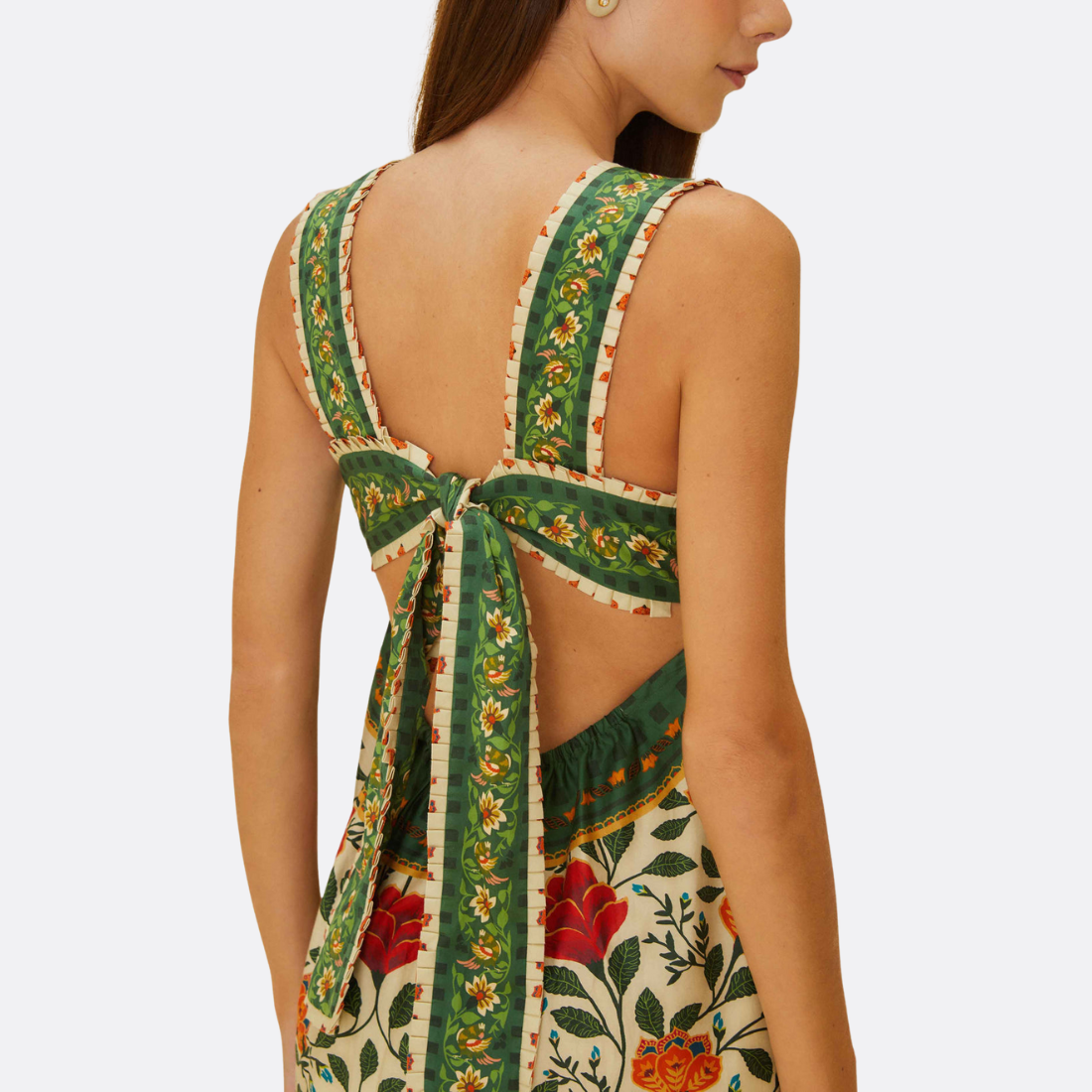 Vestido Maxi Jardim Tapeçaria Areia