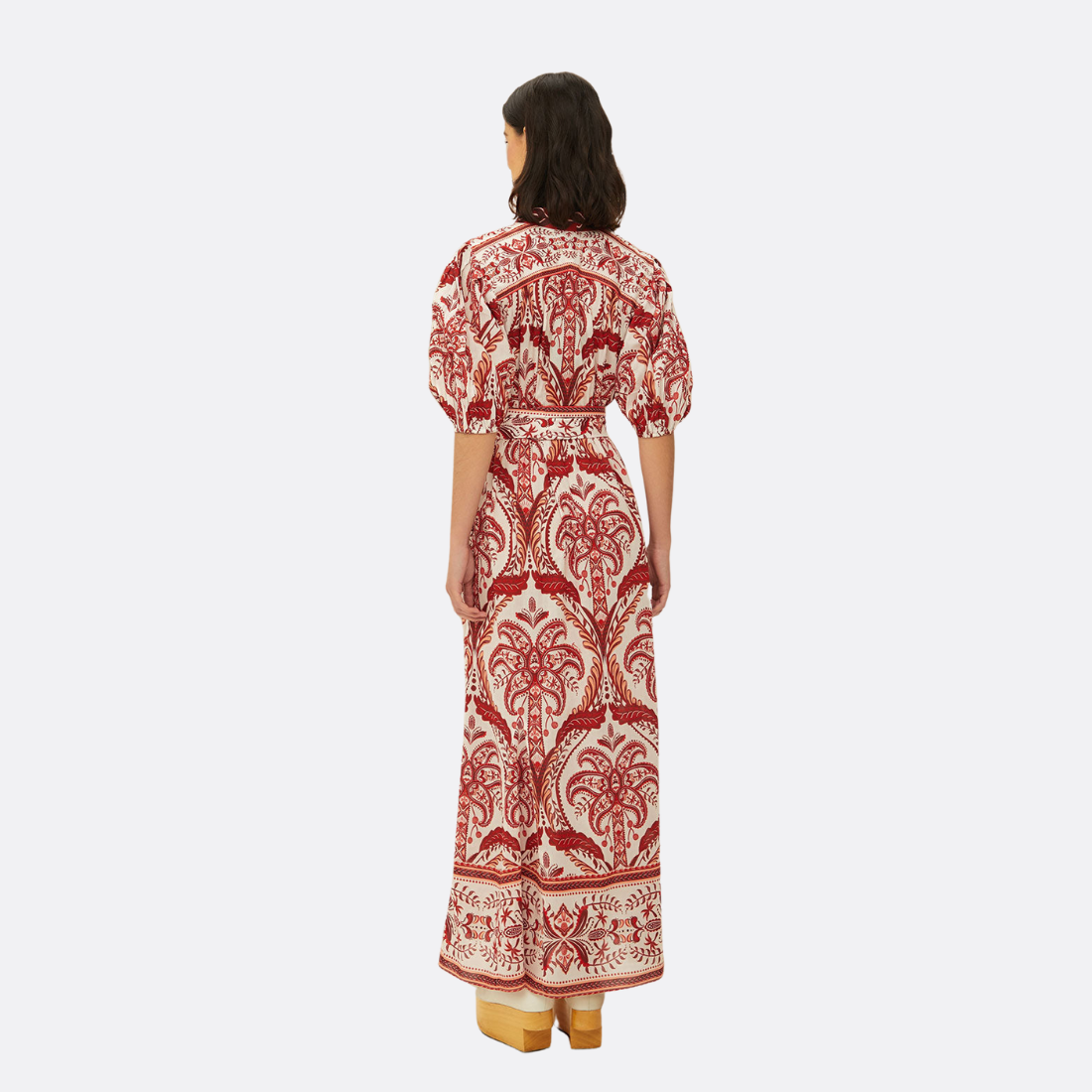 Vestido Maxi Tropical Cameo Off-white