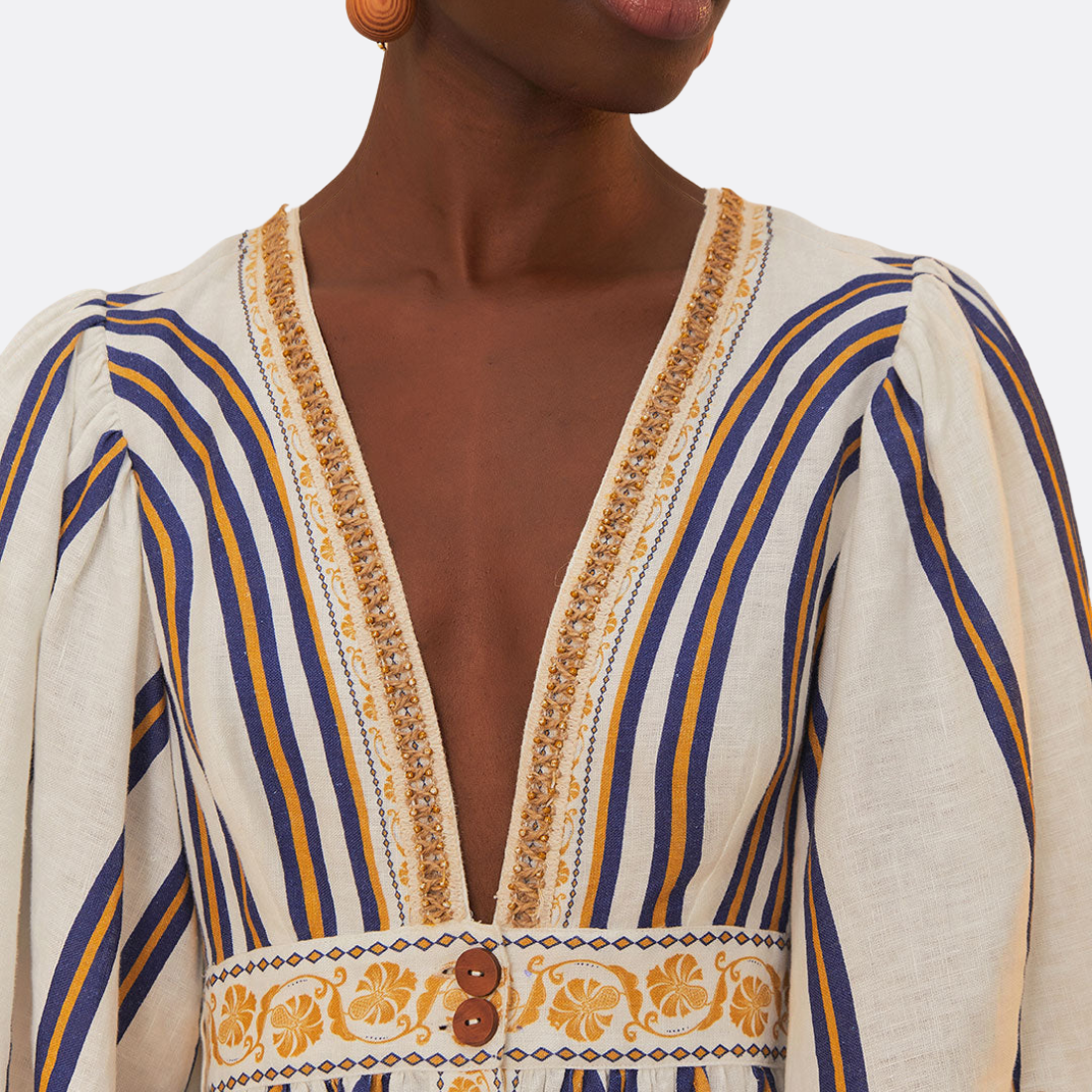 Maxi Dress Pineapple Deco Multicolor
