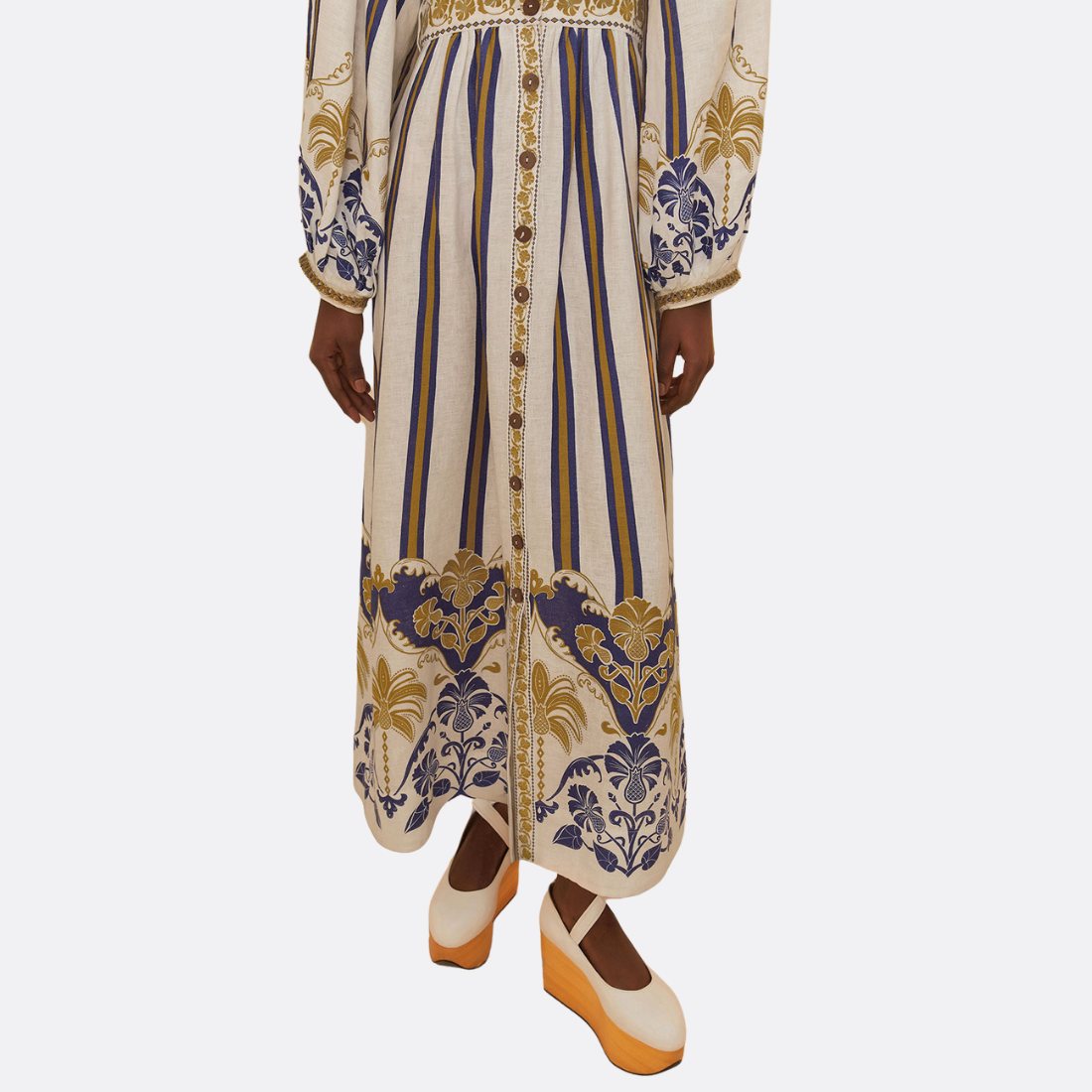 Maxi Dress Pineapple Deco Multicolor