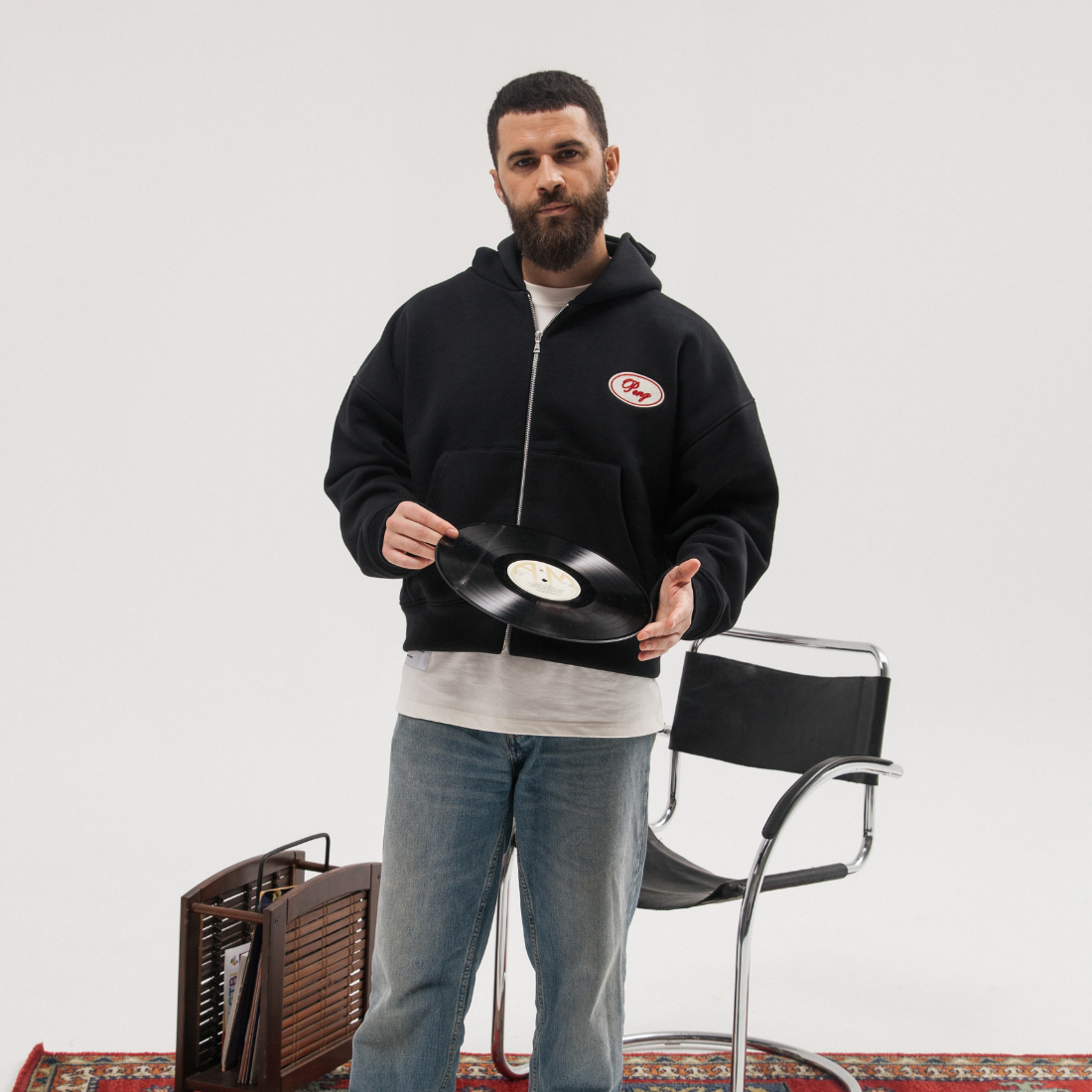 Patch Zip Sweat à capuche