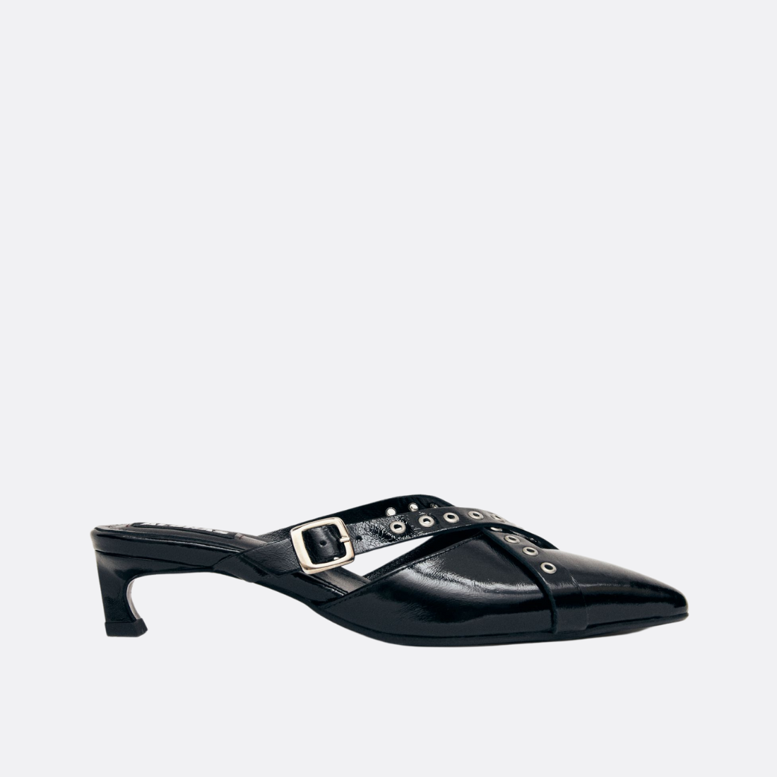 Zyra Onix Mules en cuir noir
