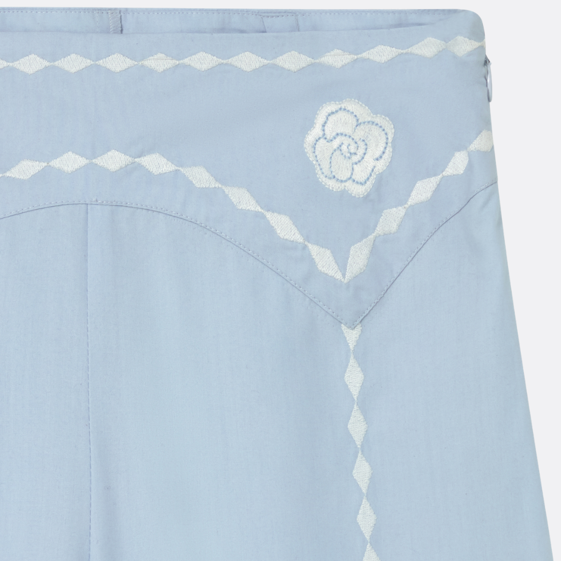 Embroidered Wide Pants