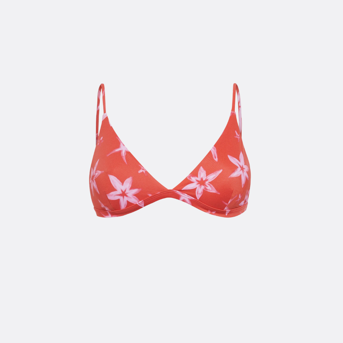 Blumenbikini in rotem Top