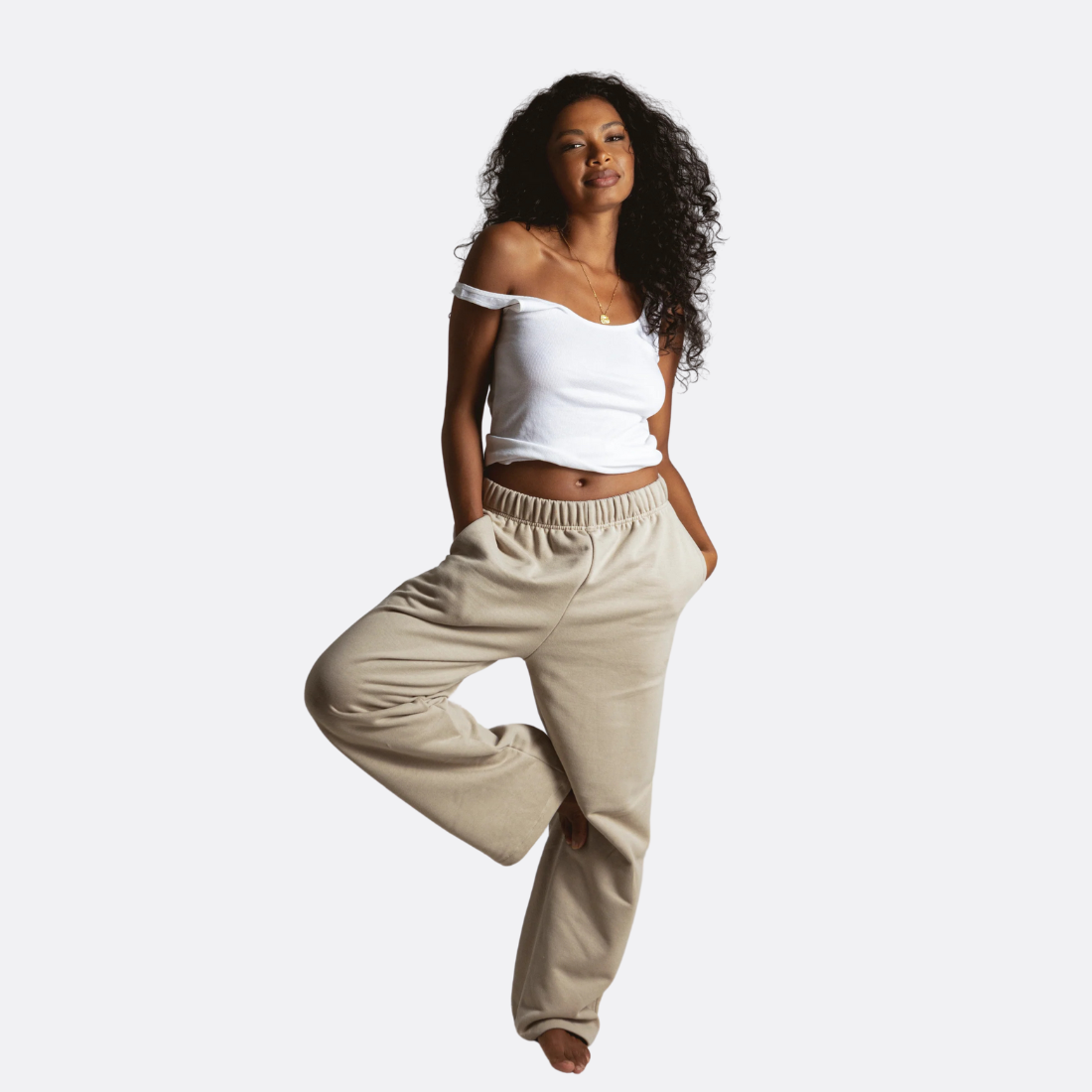 Pantalones de chándal de la zona de confort - Taupe