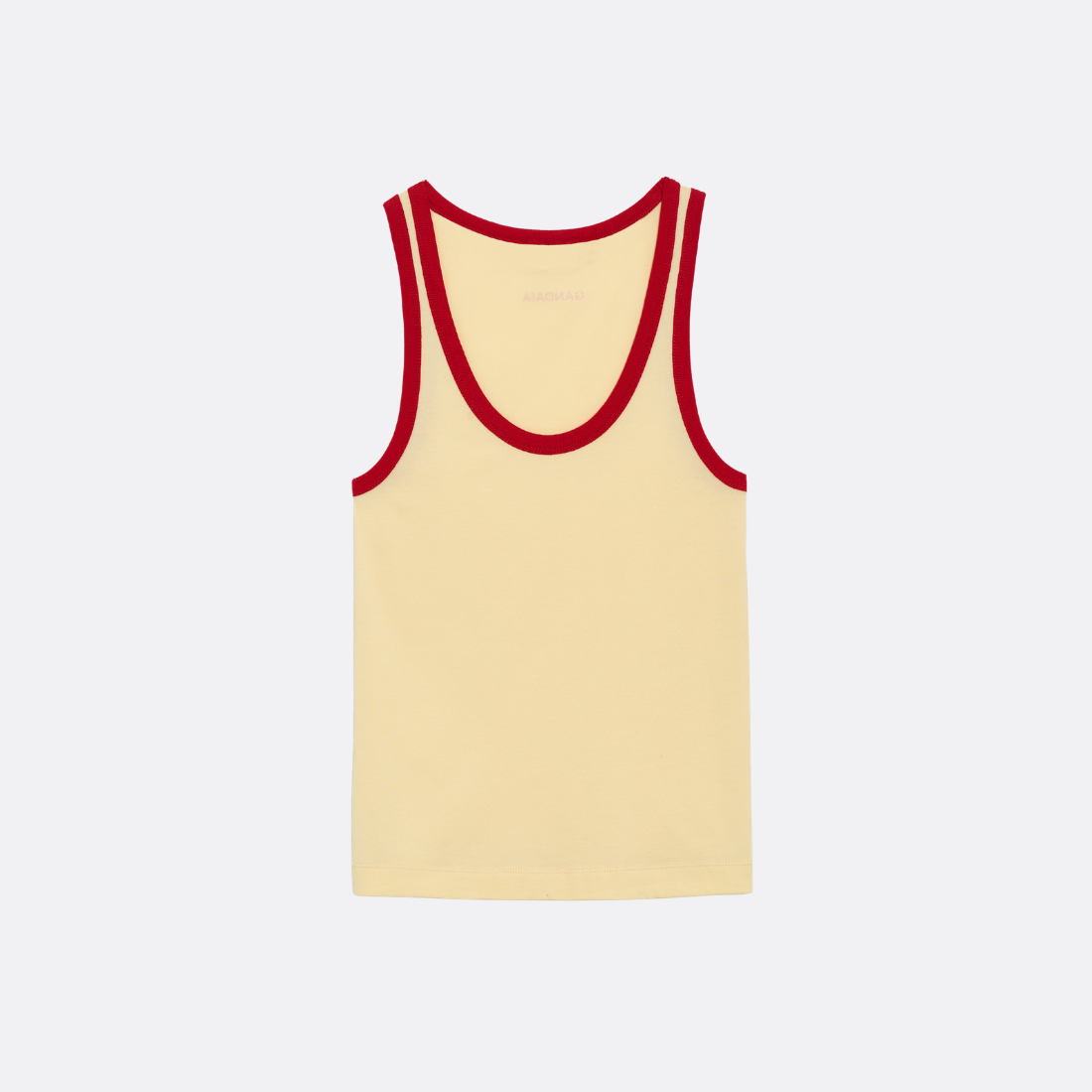 Camiseta sin mangas en beige