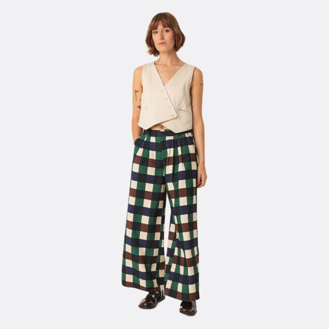 <PRODUCTTITLE> in Beige by SKFK.