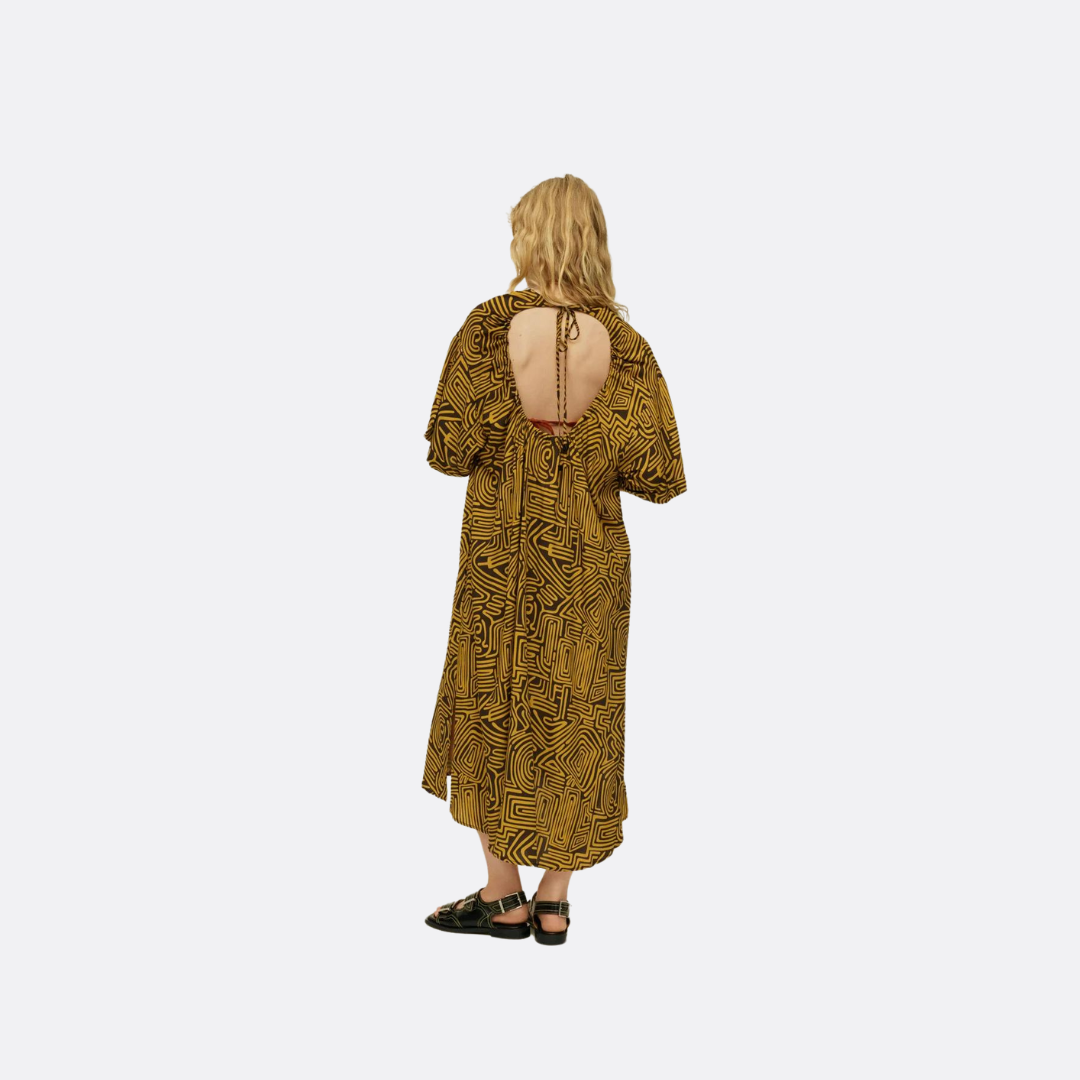 Robe de viscose en tangelo