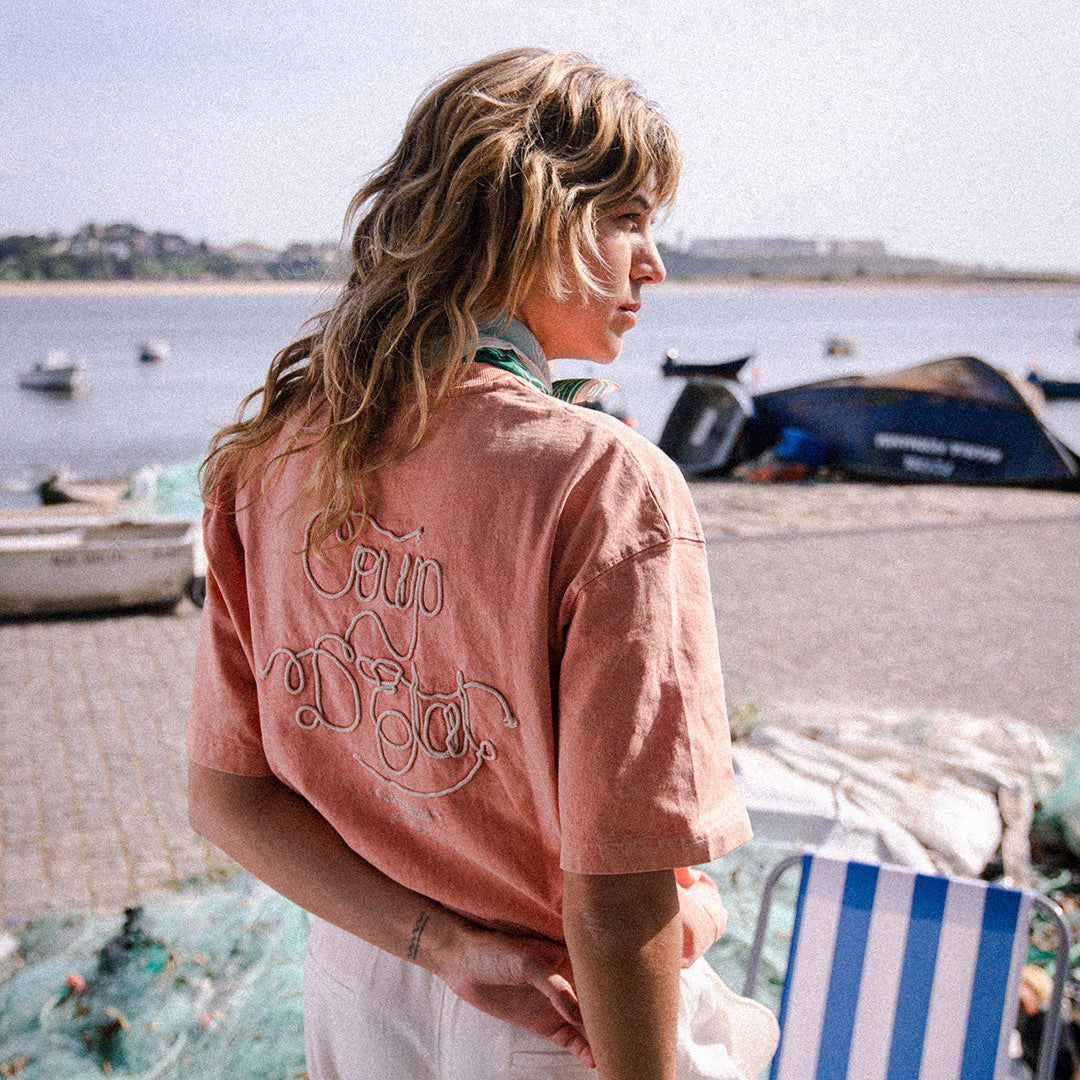 Sailing Rope Tee Pink Whased