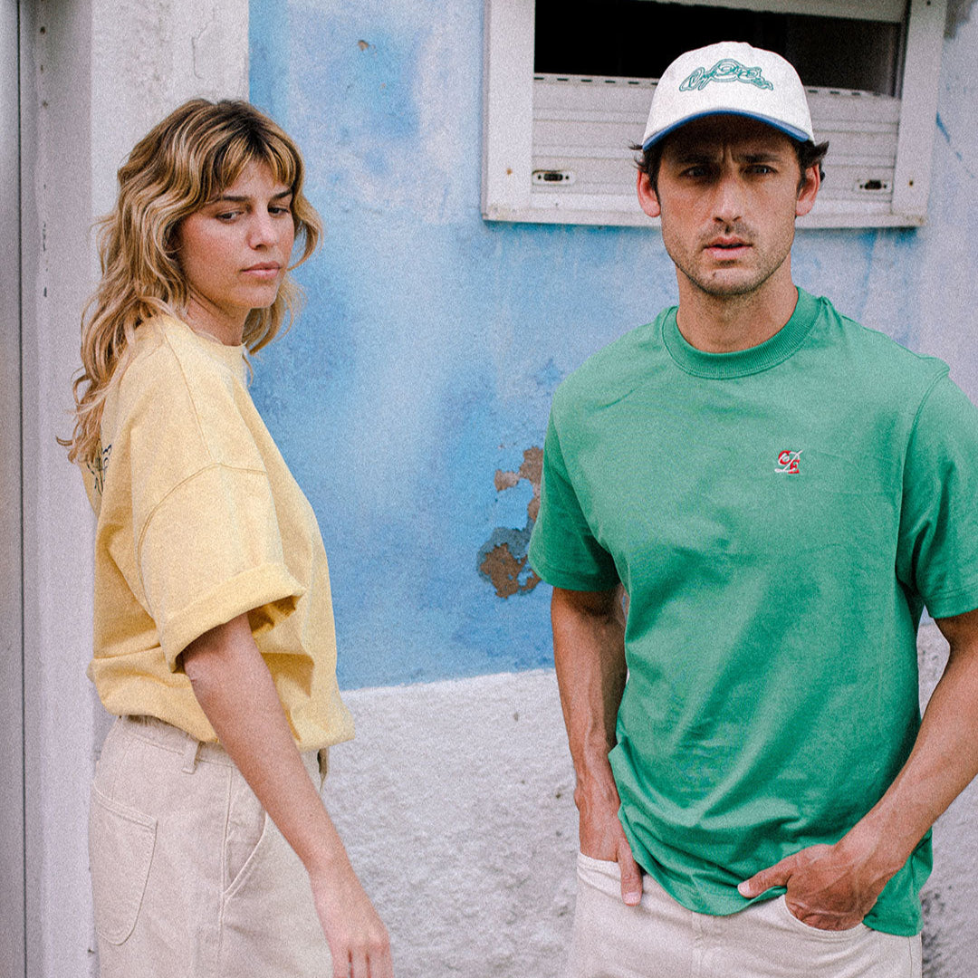 Label Tee Yellow Whased